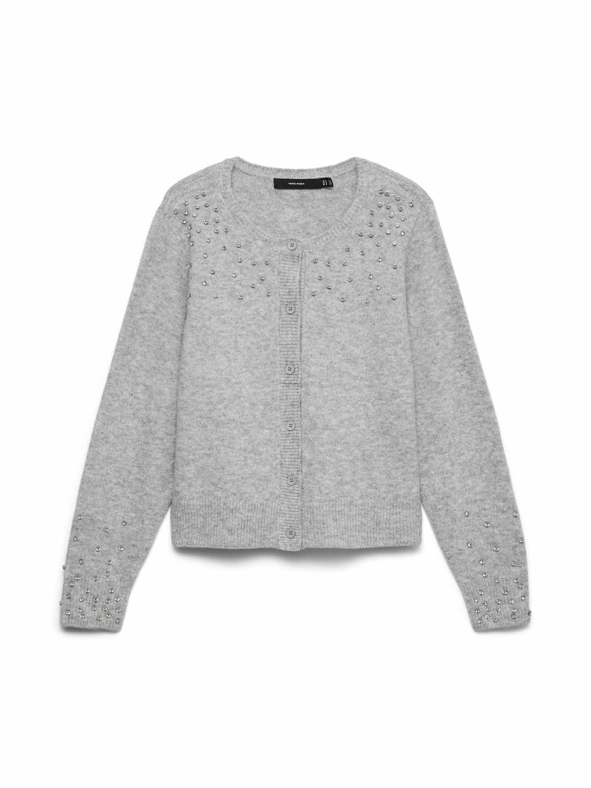 Vero moda bonnie maglia da donna grigio chiaro