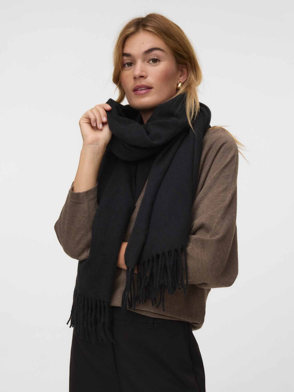 Vero moda jasmin sciarpa da unisex nero