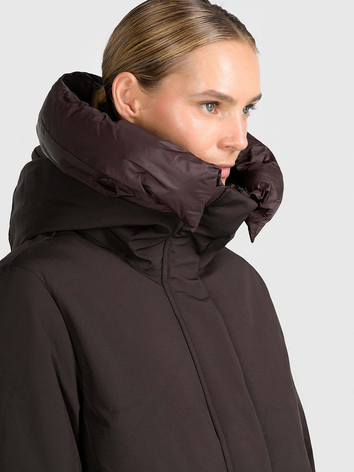 Canadian oyama long giaccone da donna caffe'