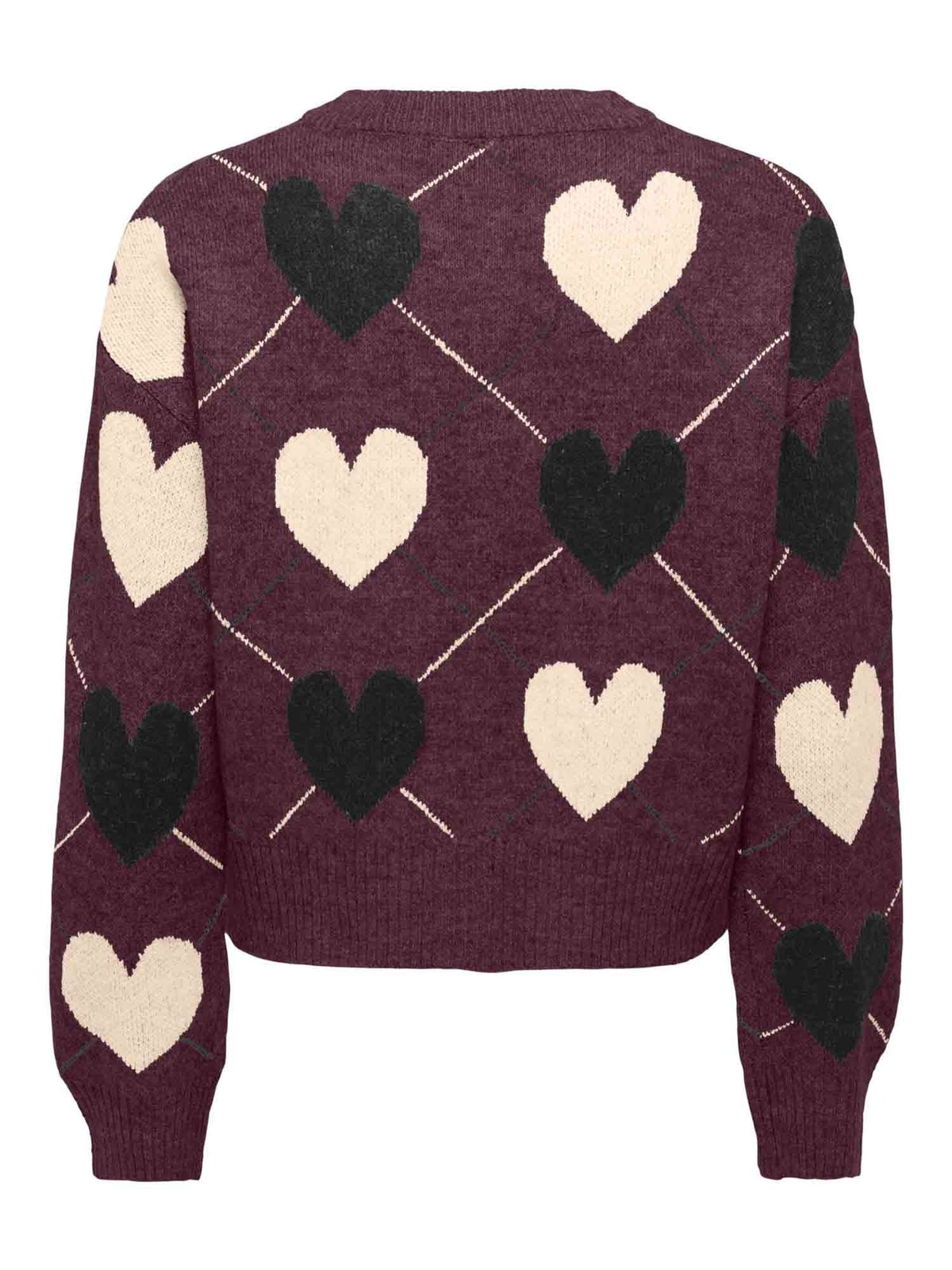 Only ritu maglia da donna bordeaux