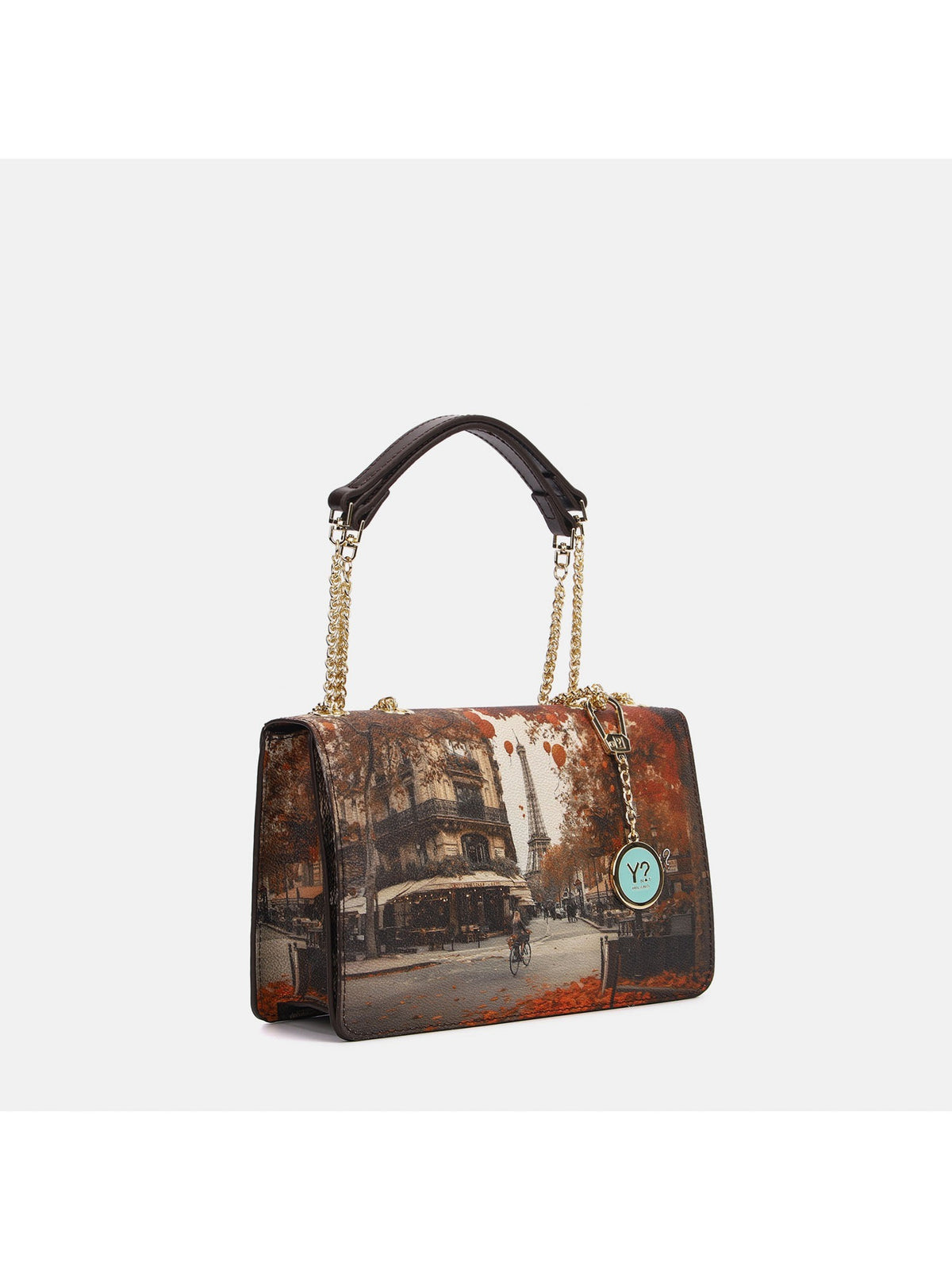 Y-not flap bag borsa da donna marrone