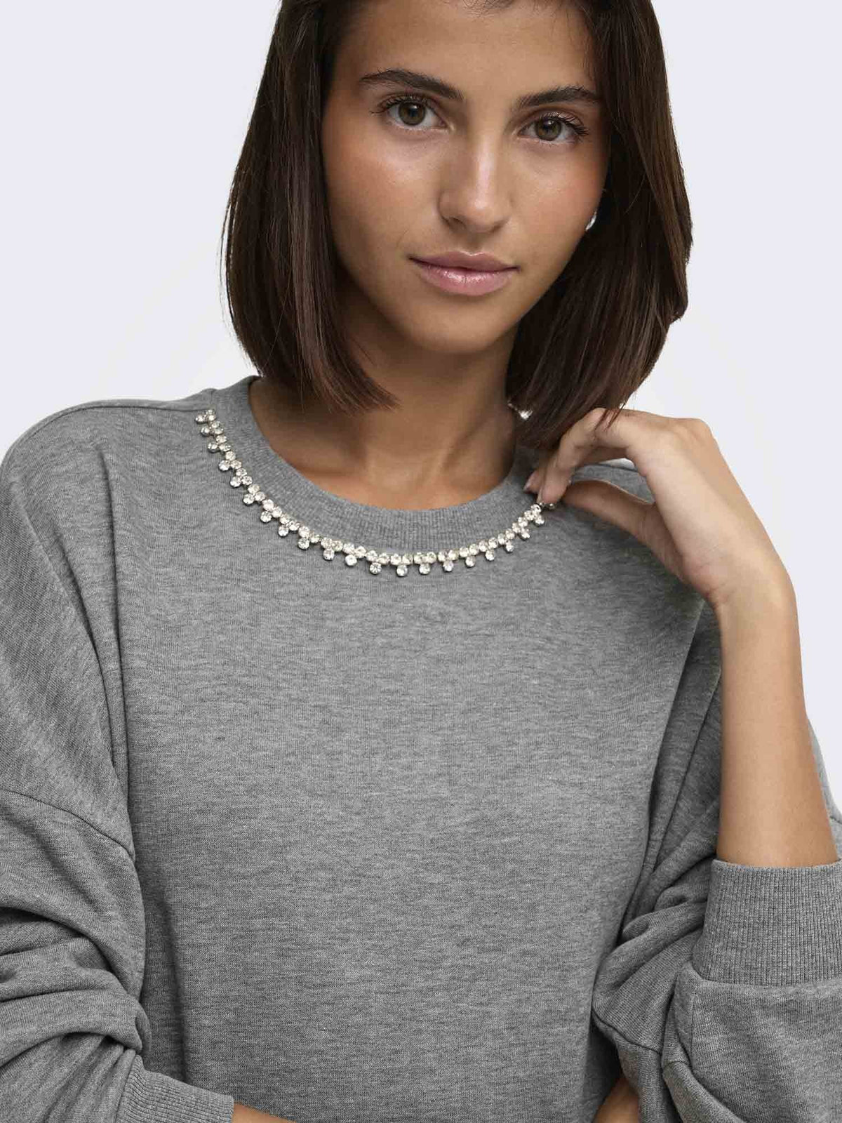 Jdy prima felpa da donna grigio