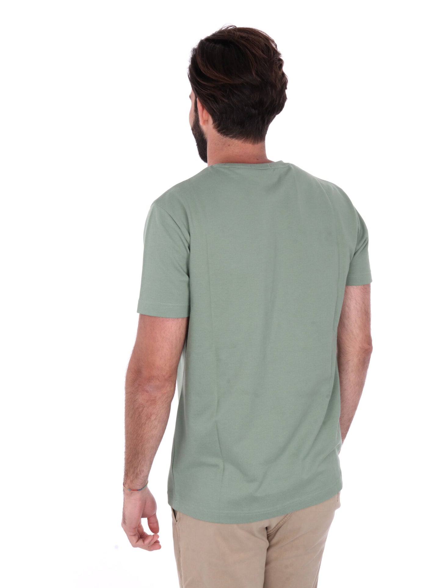 T-SHIRT IN PIQUET GANT UOMO SALVIA