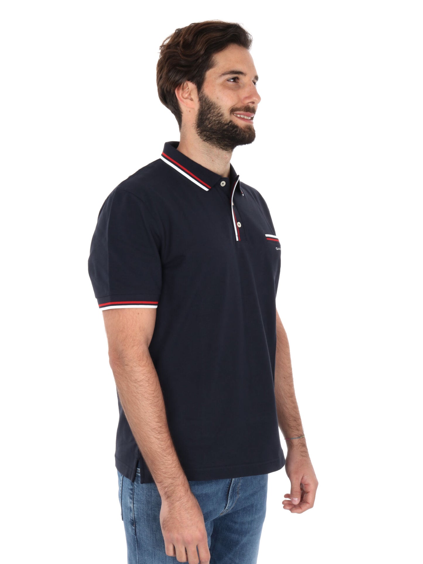 POLO IN PIQUE GANT UOMO BLU