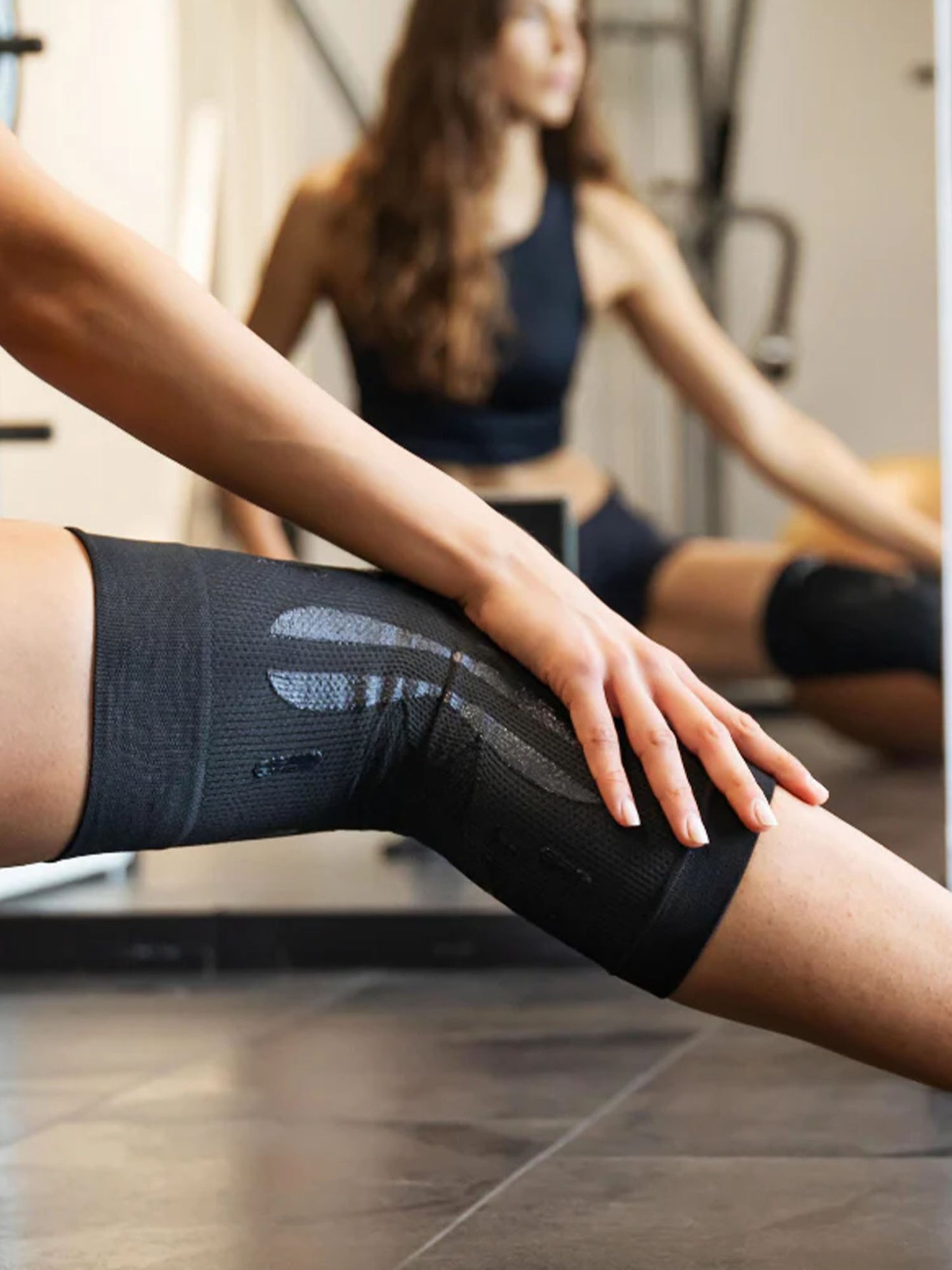 GINOCCHIERA KNEE SUPPORT SINISTRO FLOKY NERO