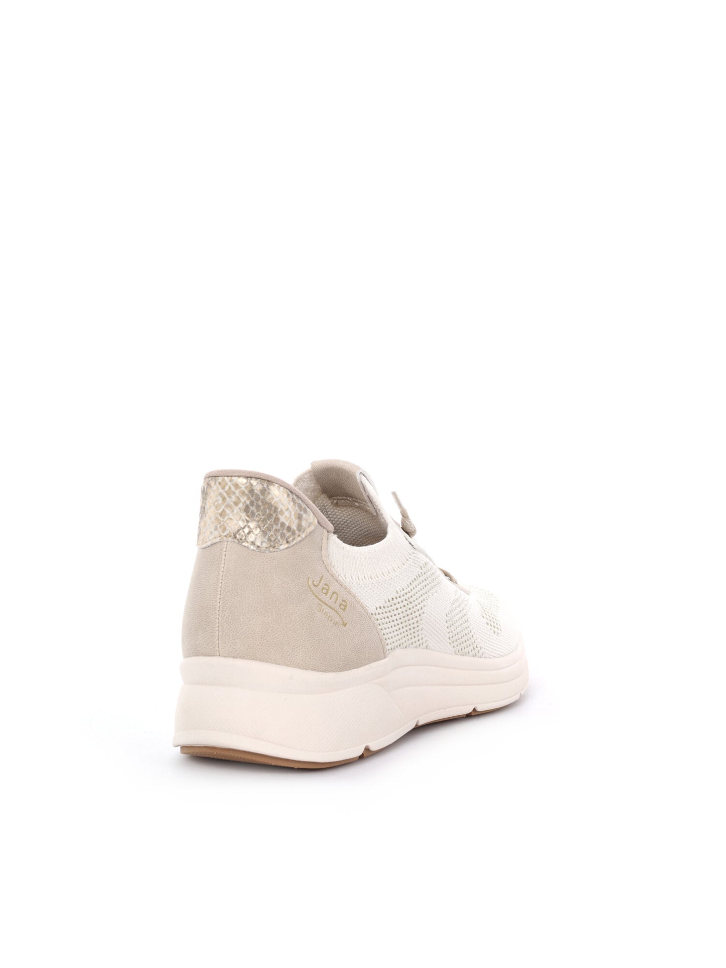 Jana sneakers beige donna con suola rimovibile e vestibilità ampia