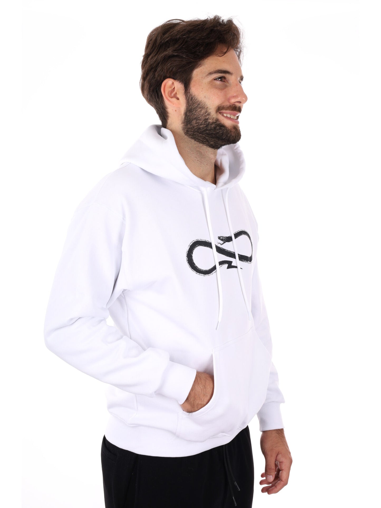 FELPA CON LOGO PROPAGANDA DA UOMO BIANCO NERO