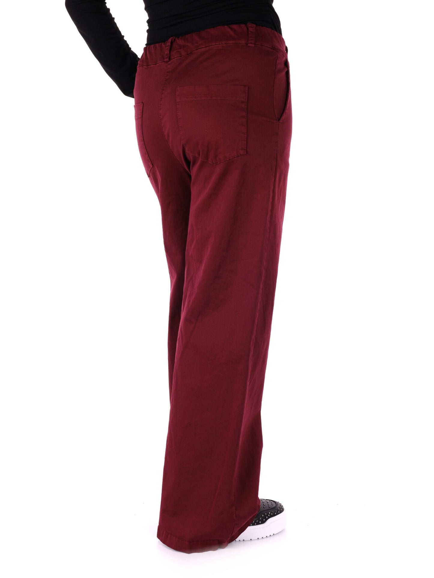 PANTALONE WIDE LEG VITA ALTA MISS LOVE DA DONNA BORDEUAX
