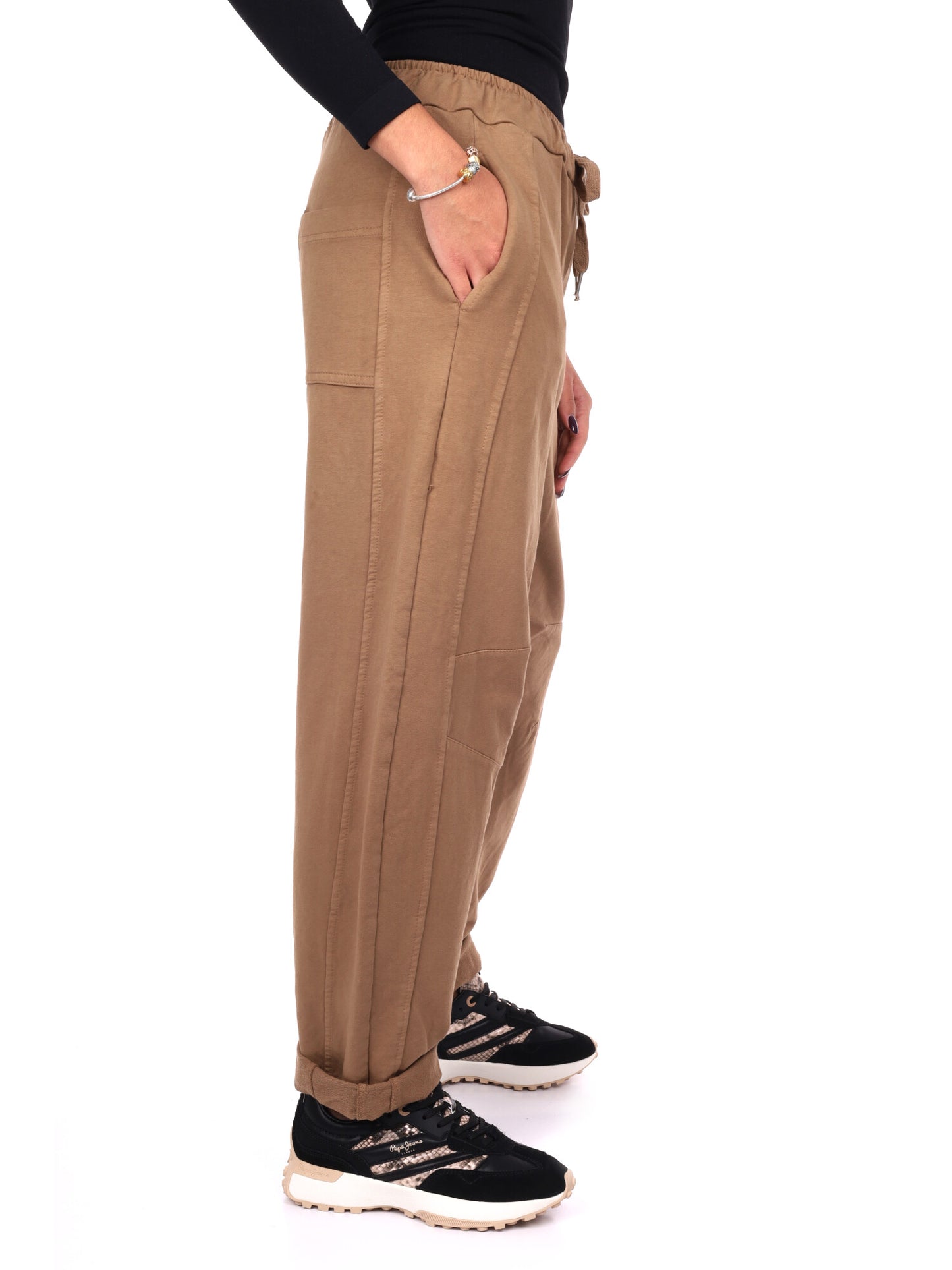 PANTALONE JOGGER AMPIO MISS LOVE DA DONNA CAMMELLO