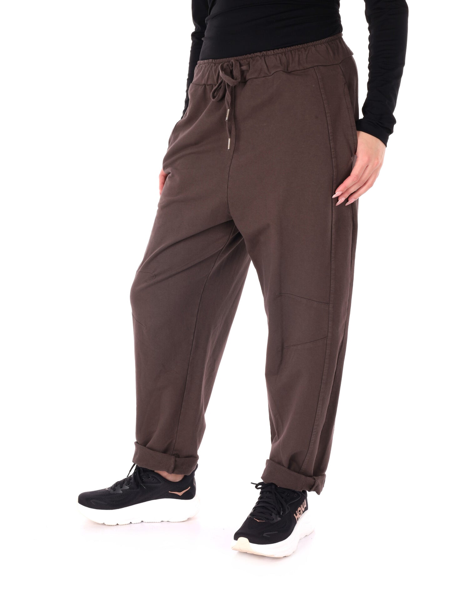 PANTALONE JOGGER AMPIO MISS LOVE DA DONNA MARRONE