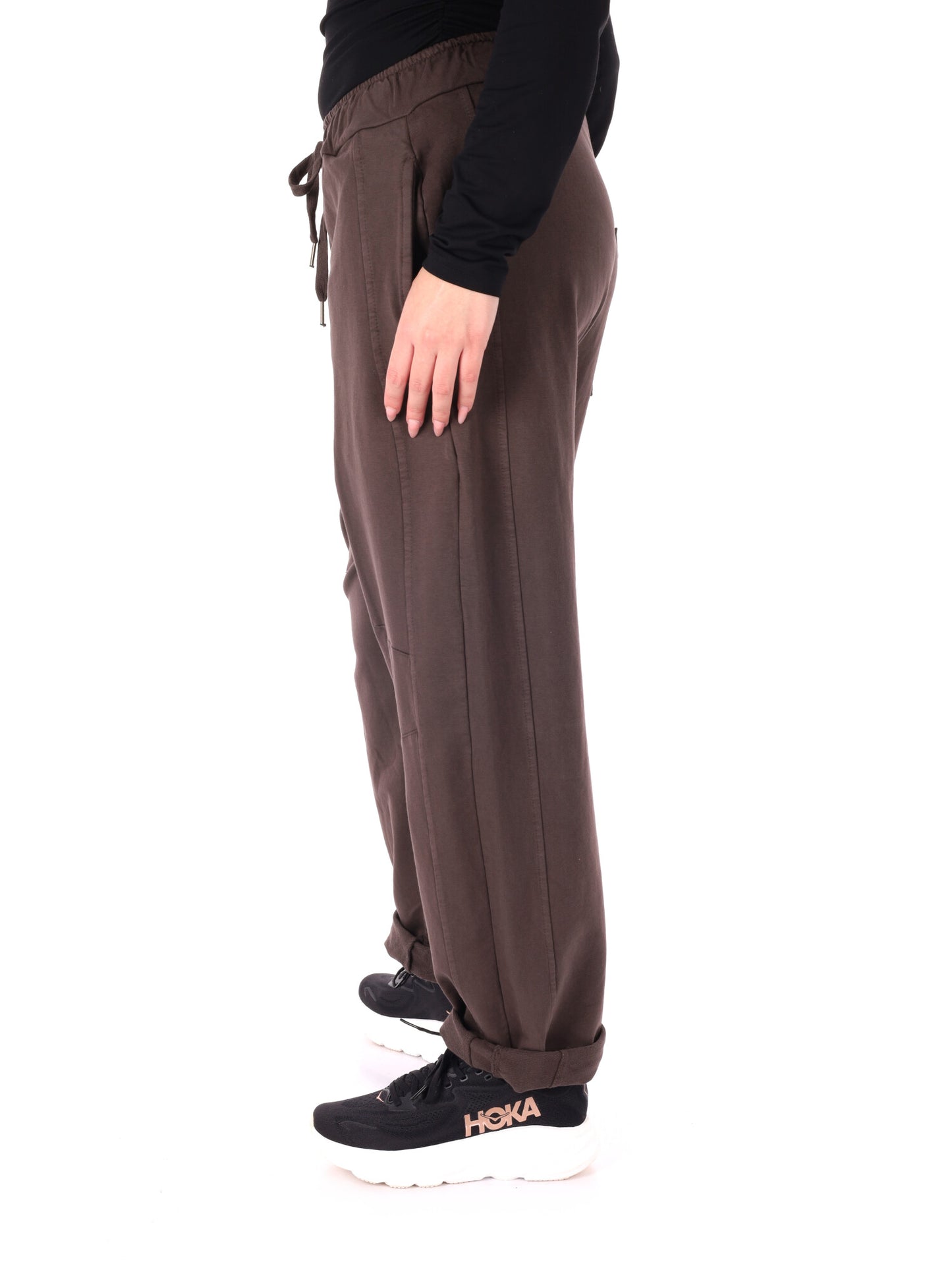 PANTALONE JOGGER AMPIO MISS LOVE DA DONNA MARRONE