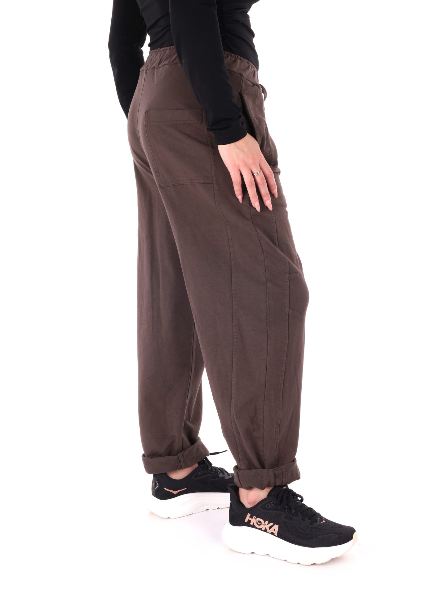 PANTALONE JOGGER AMPIO MISS LOVE DA DONNA MARRONE