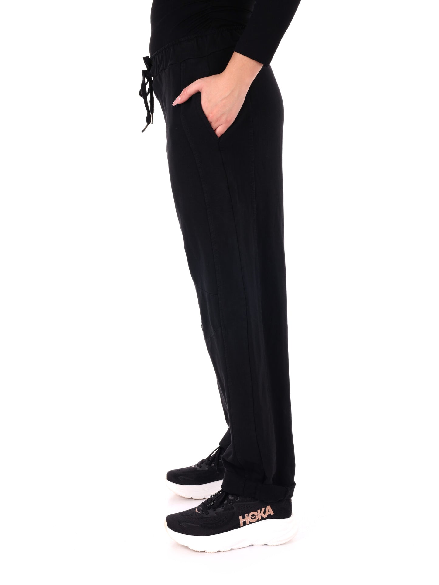 PANTALONE JOGGER AMPIO MISS LOVE DA DONNA NERO