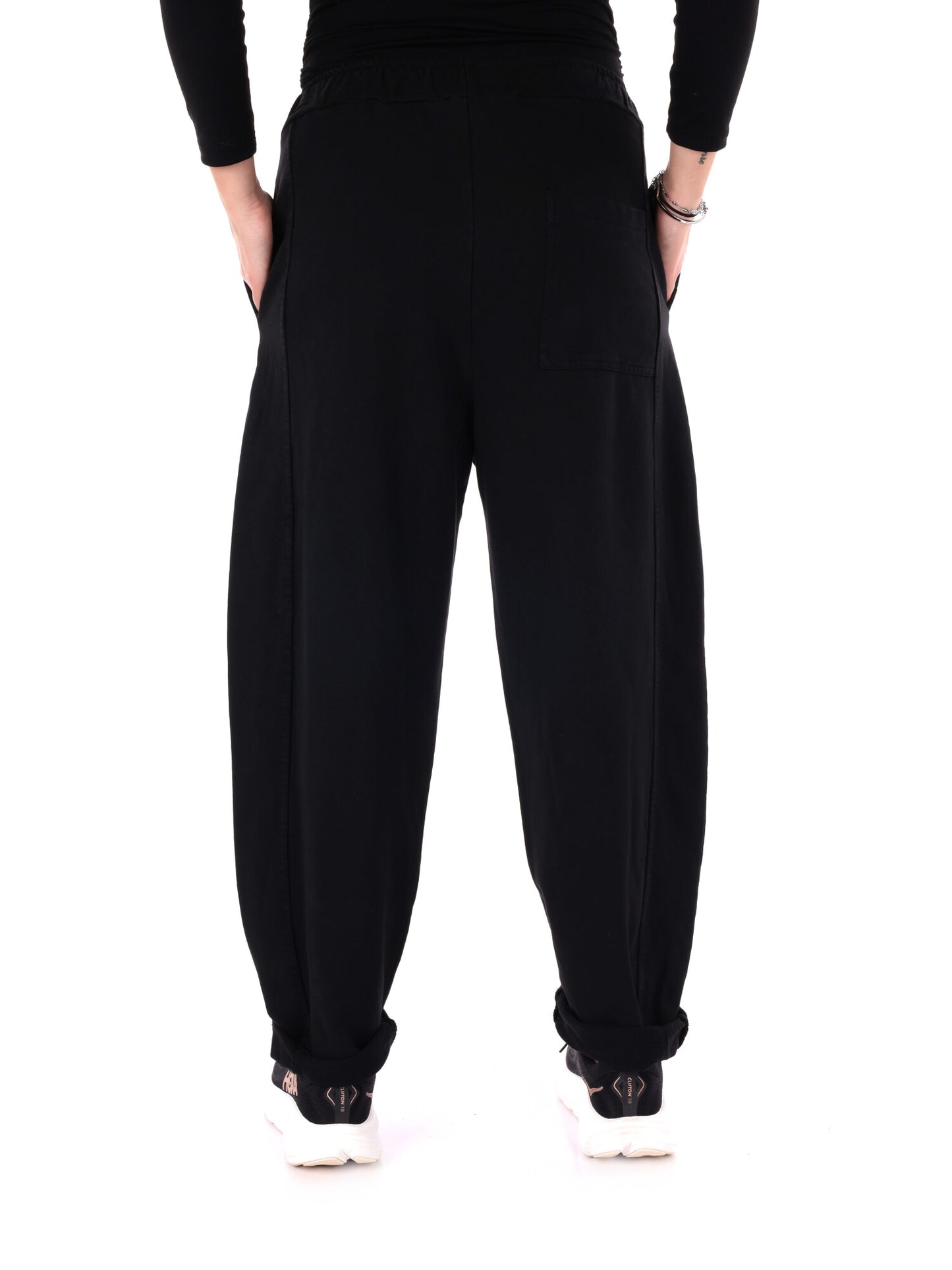PANTALONE JOGGER AMPIO MISS LOVE DA DONNA NERO