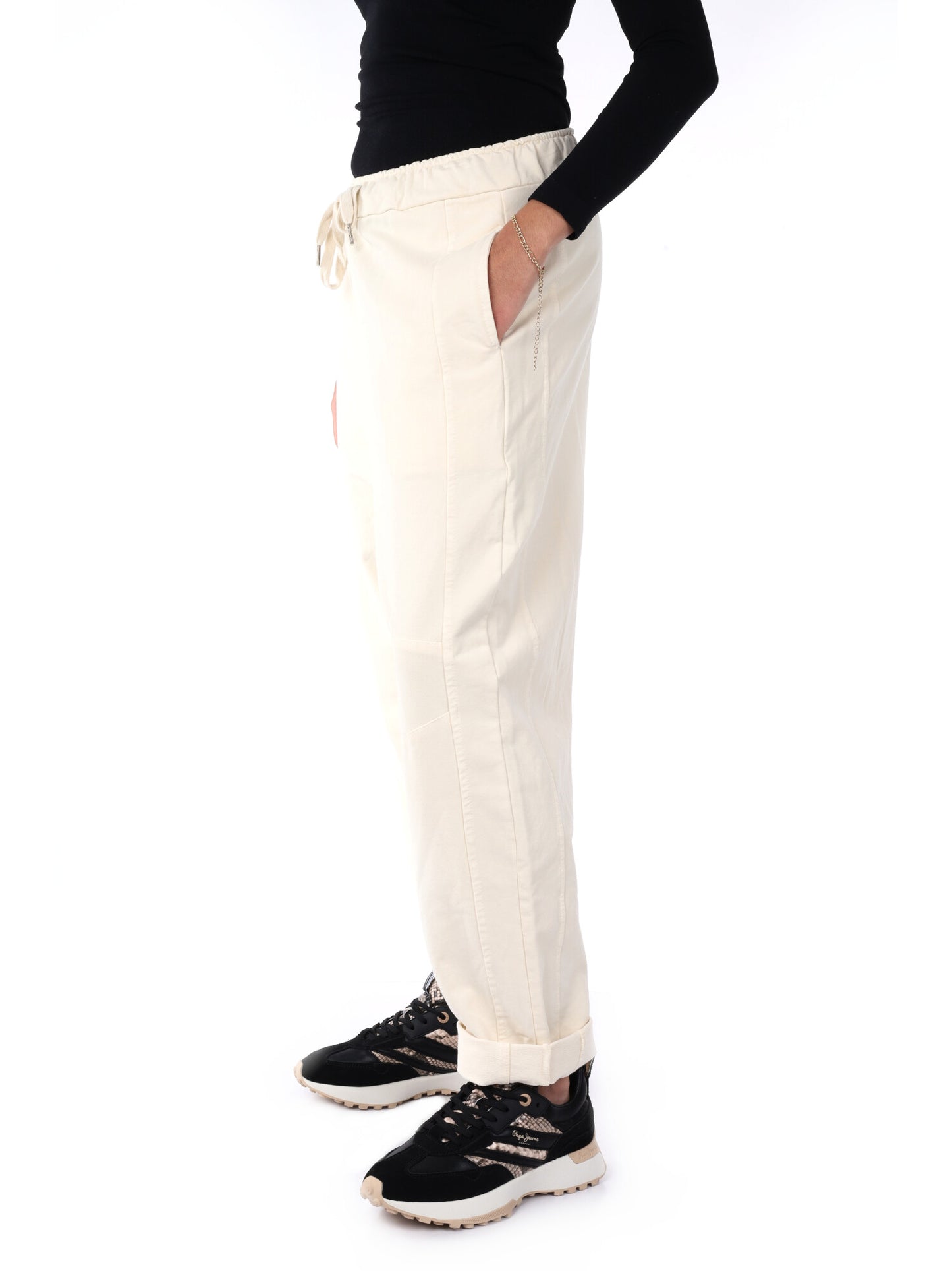 PANTALONE JOGGER AMPIO MISS LOVE DA DONNA PANNA