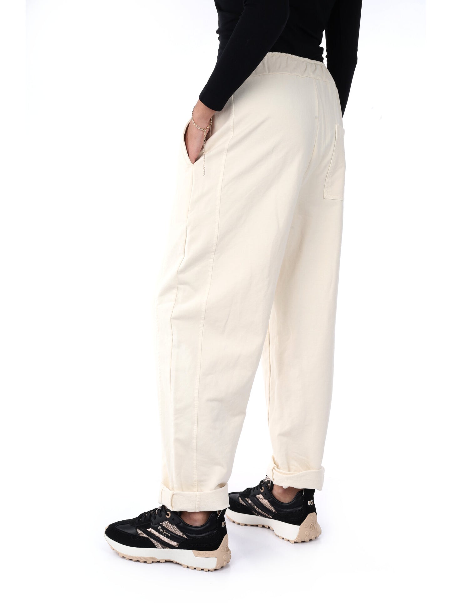 PANTALONE JOGGER AMPIO MISS LOVE DA DONNA PANNA