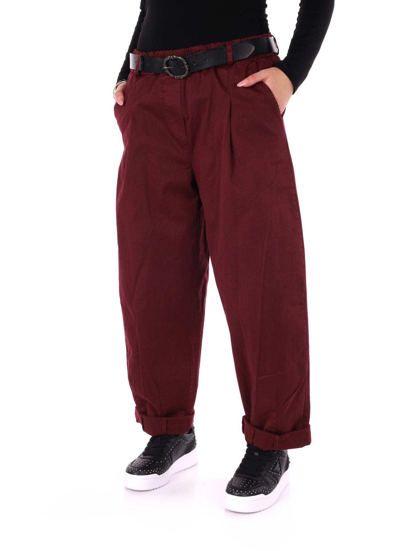 PANTALONE BALLOON MISS LOVE DA DONNA BORDEAUX