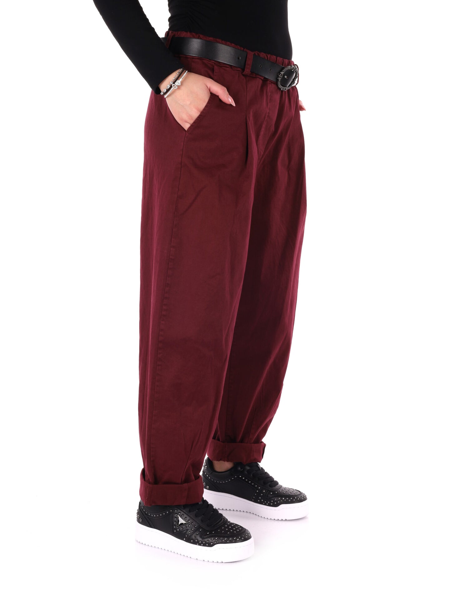 PANTALONE BALLOON MISS LOVE DA DONNA BORDEAUX