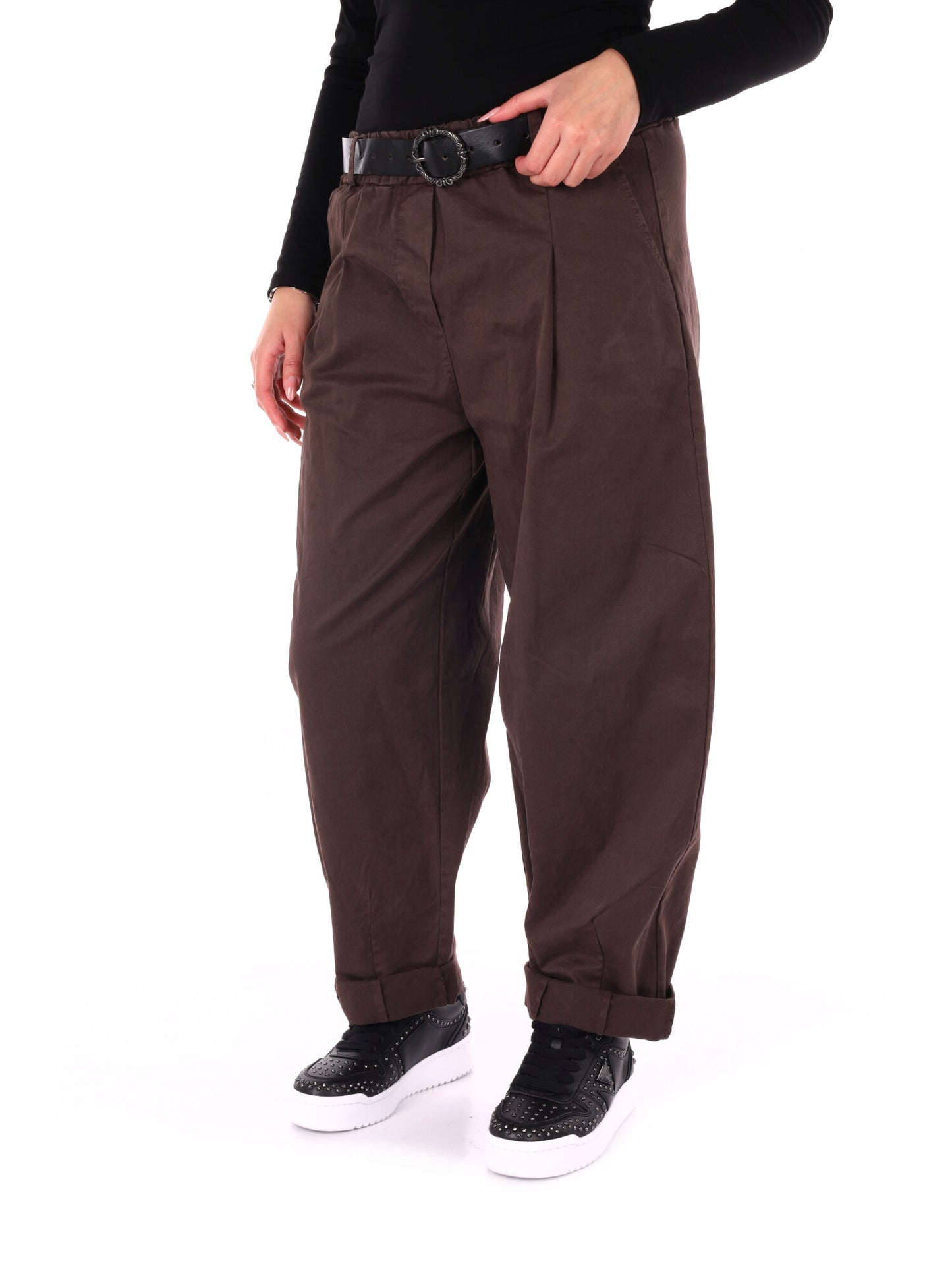 PANTALONE BALLOON MISS LOVE DA DONNA  CIOCCOLATO