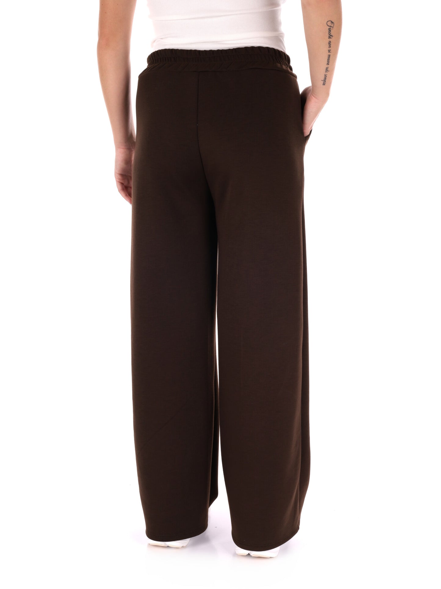 PANTALONE SPORTIVO WIDE LEG MISS LOVE DA DONNA MARRONE