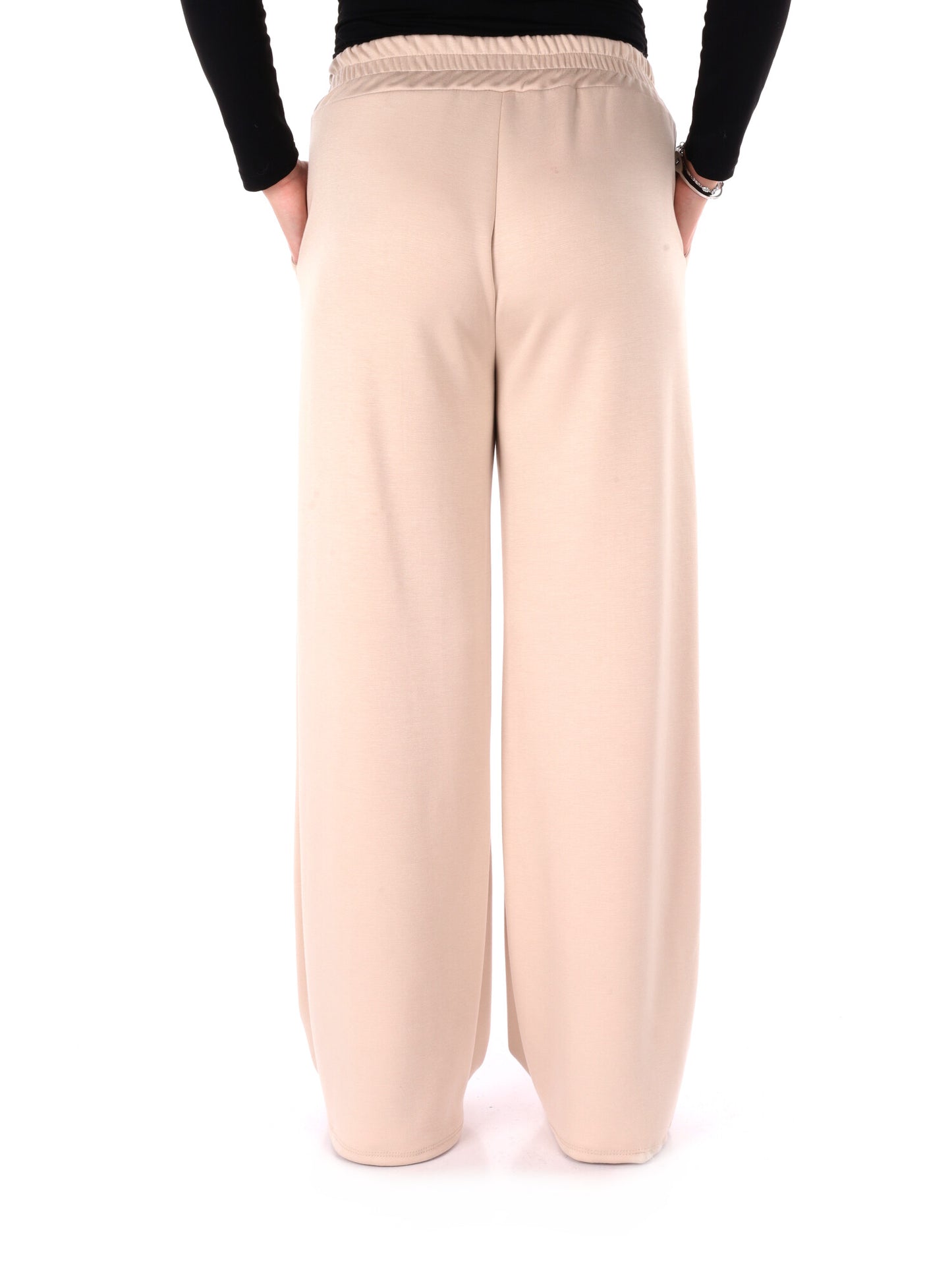 PANTALONE SPORTIVO WIDE LEG MISS LOVE DA DONNA PANNA