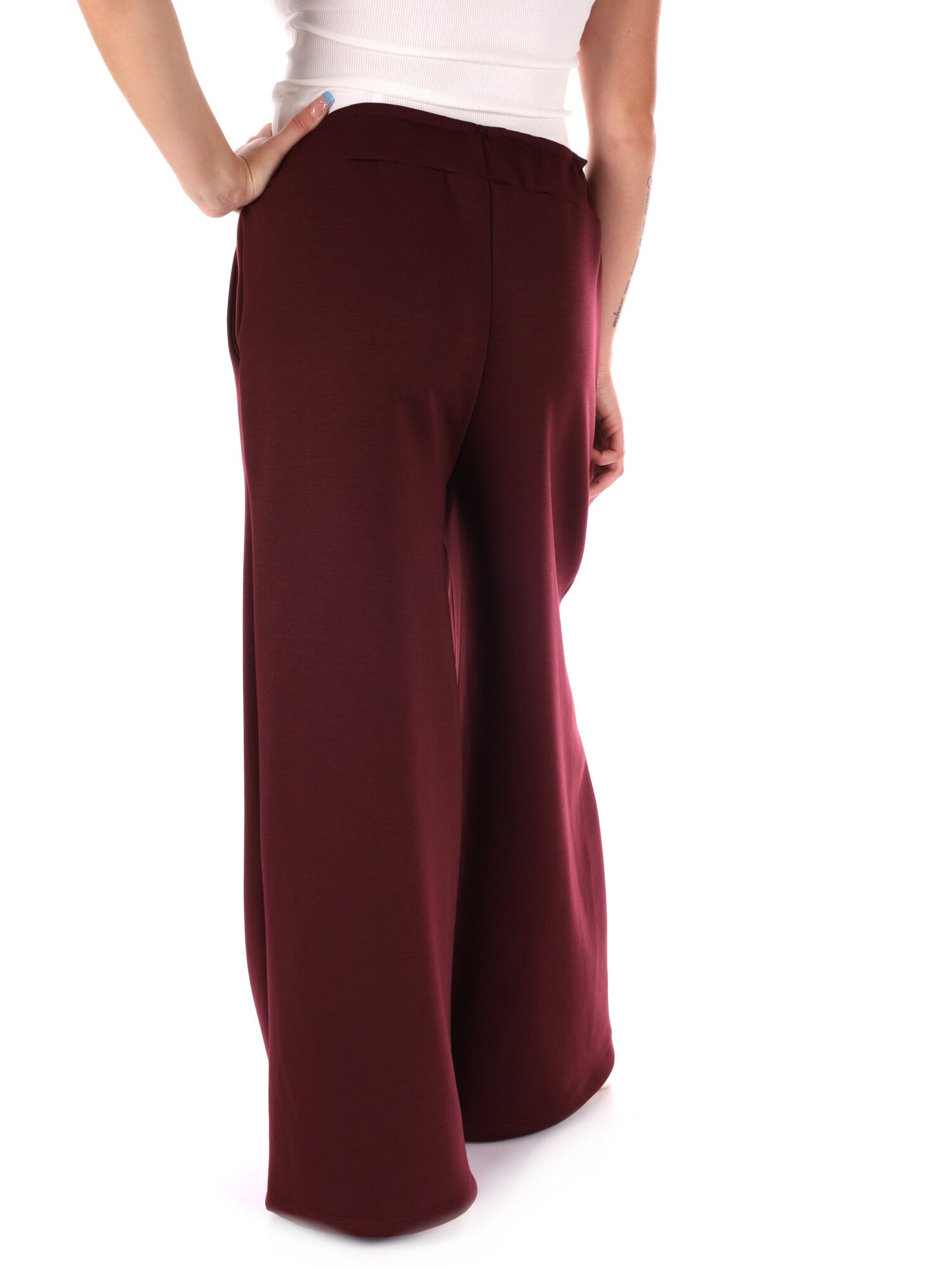 PANTAPALAZZO CON TASCHE MISS LOVE DA DONNA BORDEAUX