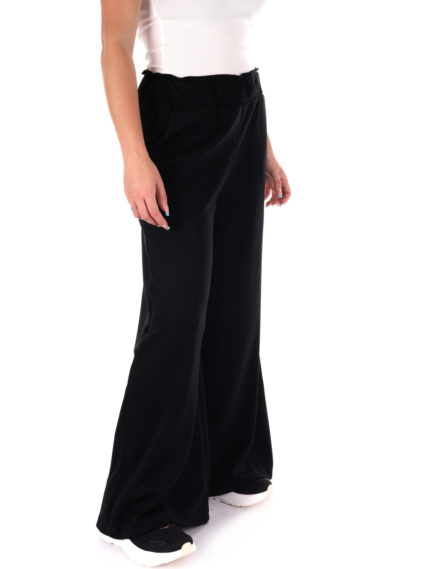 PANTAPALAZZO CON TASCHE MISS LOVE DA DONNA NERO