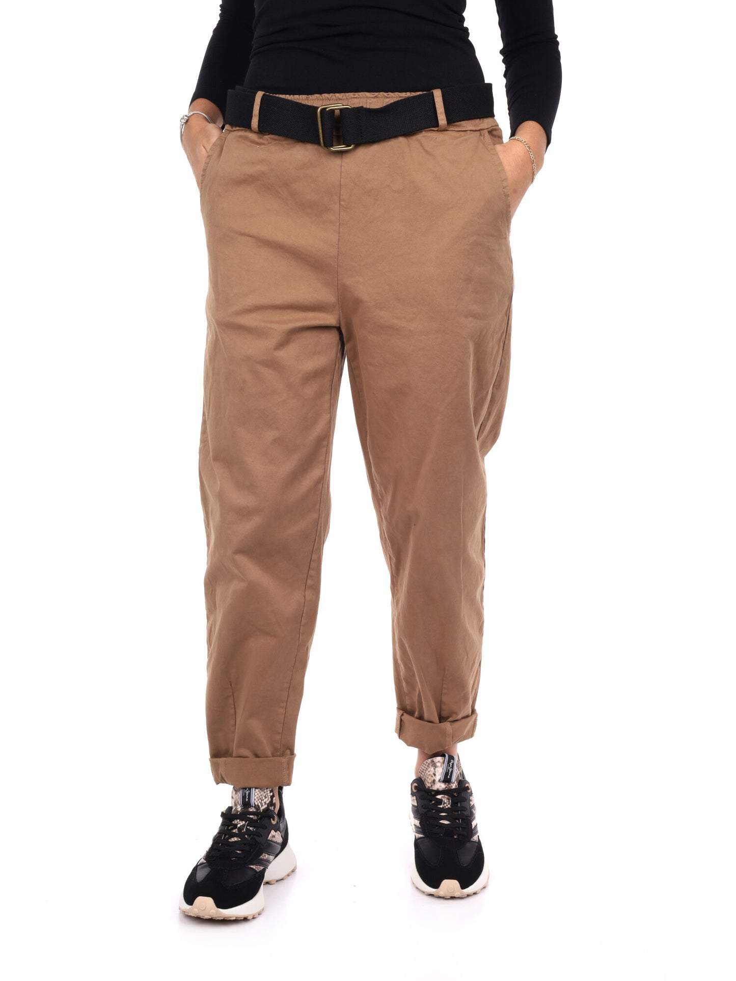 PANTALONE CARROT MISS LOVE DA DONNA CAMMELLO