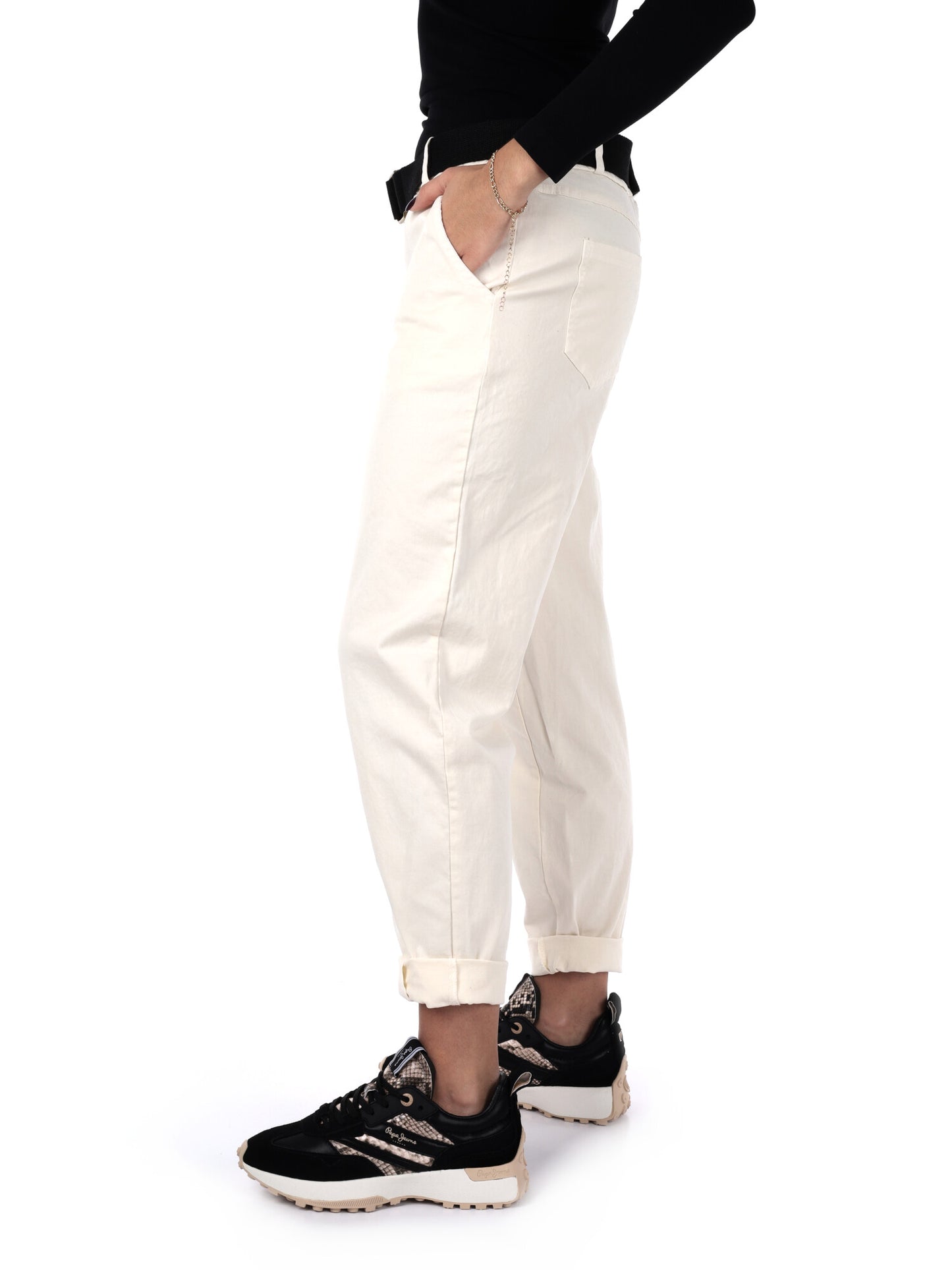 PANTALONE CARROT MISS LOVE DA DONNA PANNA