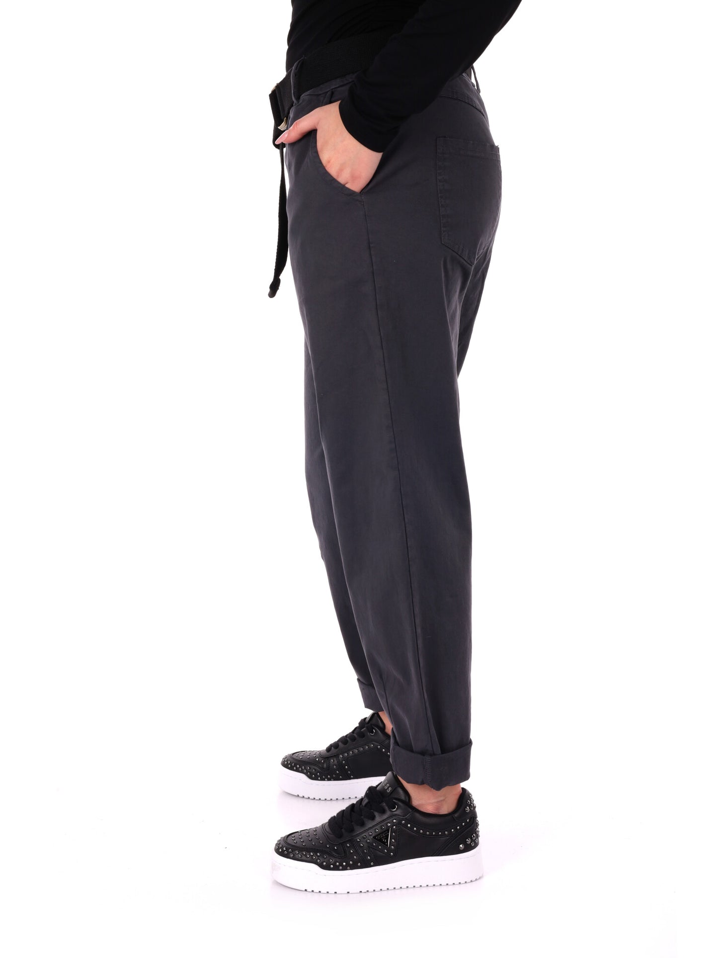 PANTALONE CARROT MISS LOVE DA DONNA GRIGIO SCURO