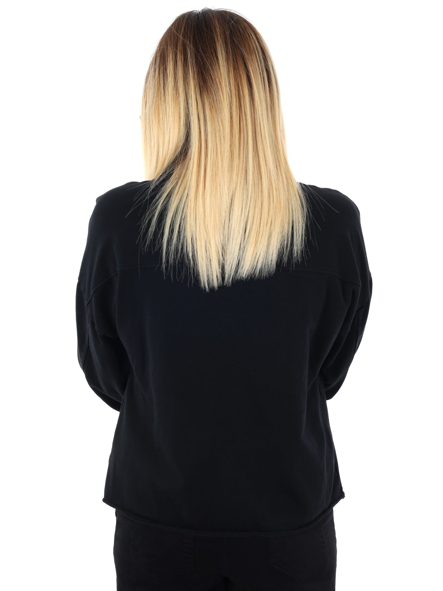 CAMICIA OVER IN FELPA MISS LOVE DA DONNA NERO