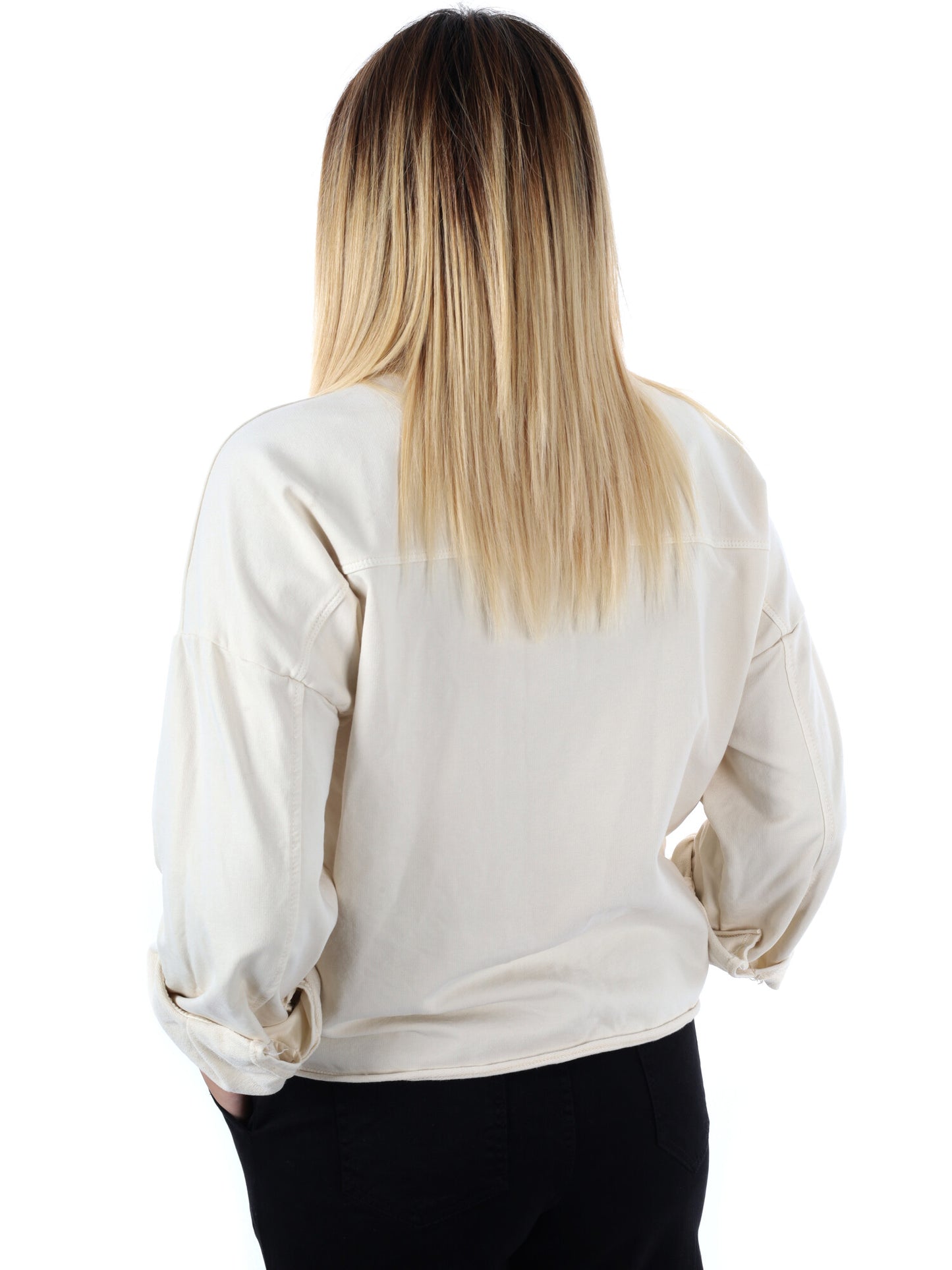 CAMICIA OVER IN FELPA MISS LOVE DA DONNA PANNA