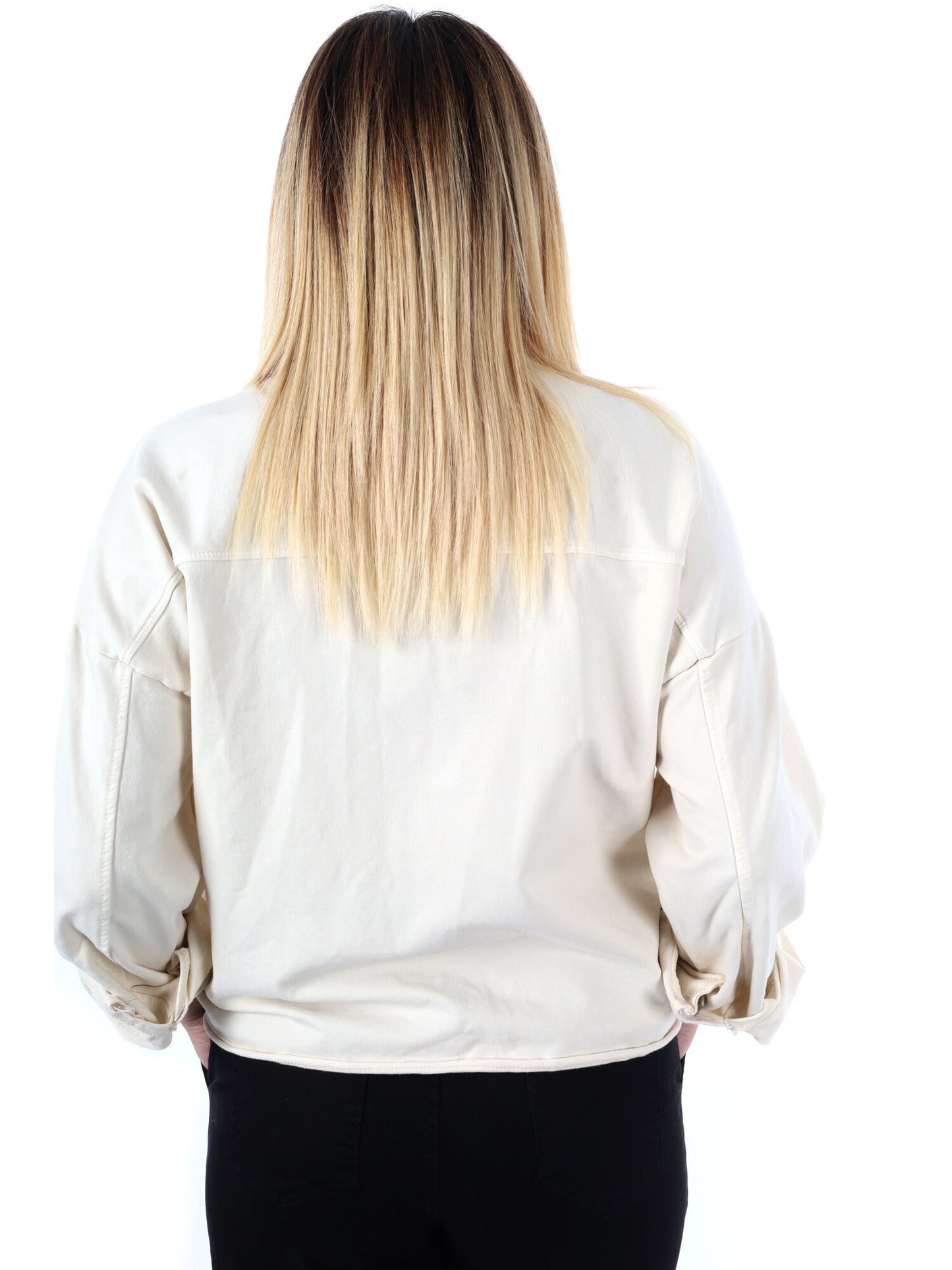CAMICIA OVER IN FELPA MISS LOVE DA DONNA PANNA