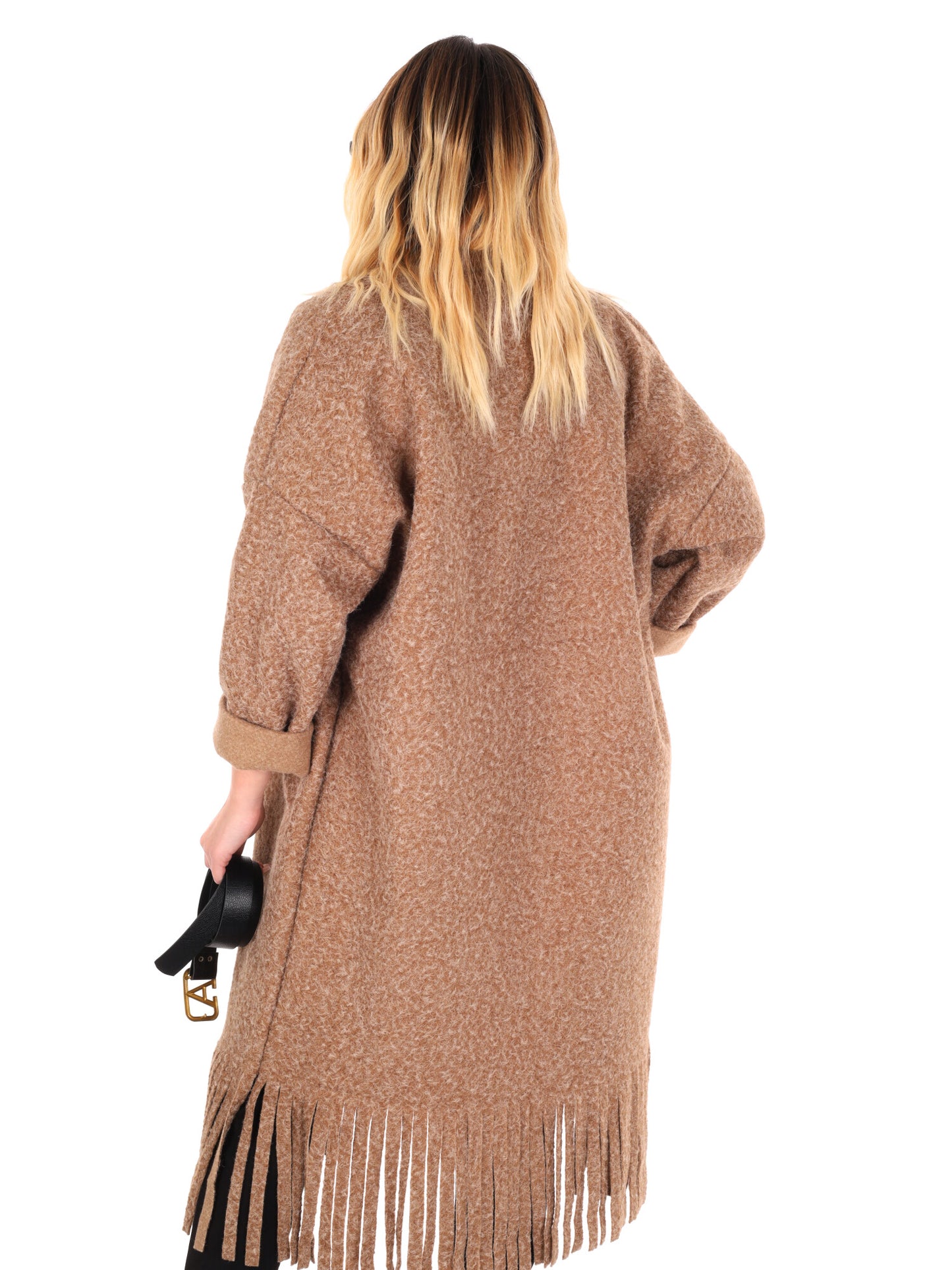 MAXI MAGLIA CON CINTURA MISS LOVE DA DONNA BEIGE