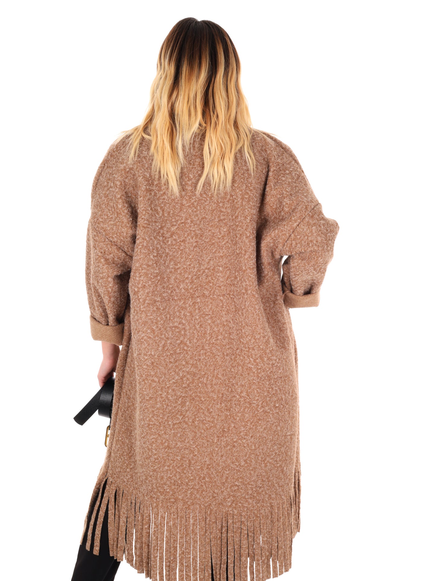 MAXI MAGLIA CON CINTURA MISS LOVE DA DONNA BEIGE