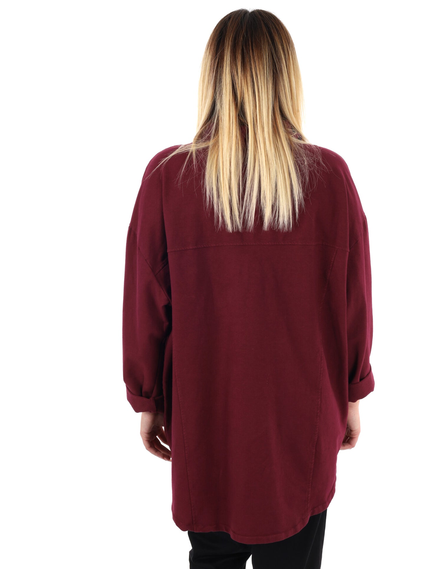 CAMICIA LUNGA OVER MISS LOVE DA DONNA BORDEAUX