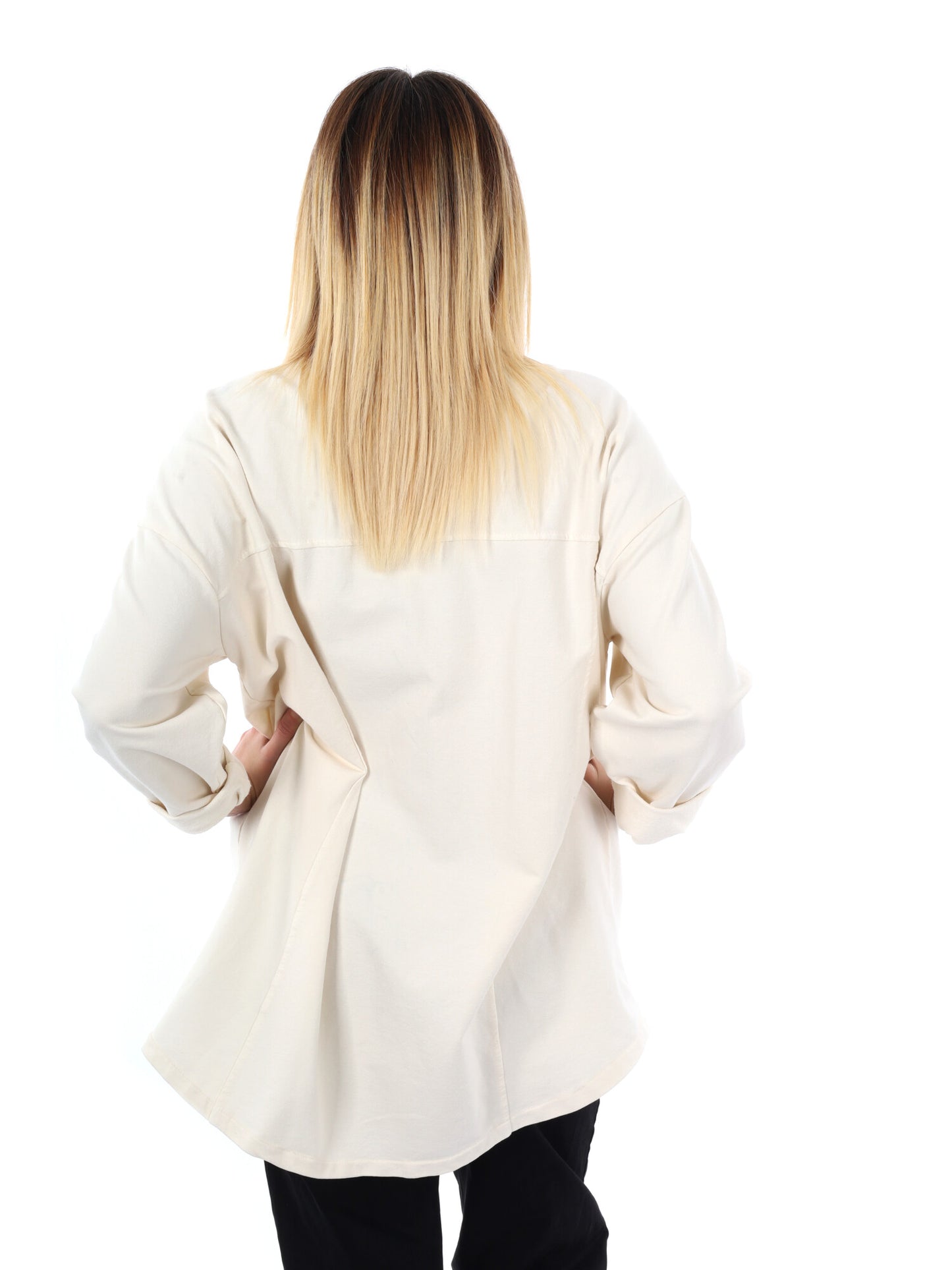 CAMICIA LUNGA OVER MISS LOVE DA DONNA PANNA