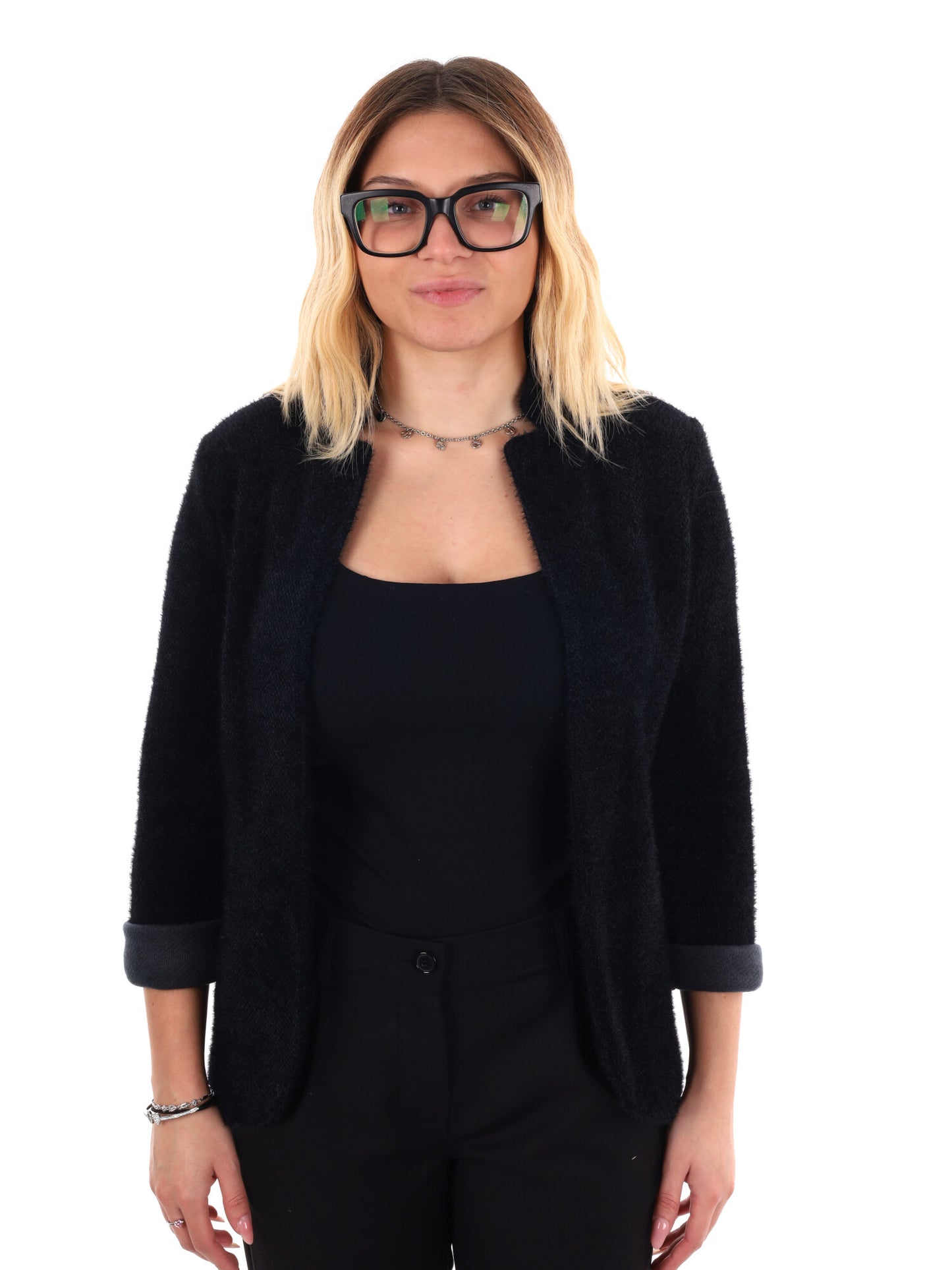 BLAZER STRUTTURATO MISS LOVE DA DONNA NERO