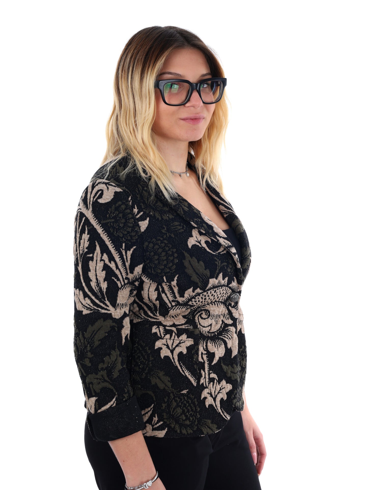 BLAZER MONOPETTO MISS LOVE DA DONNA NERO VERDE