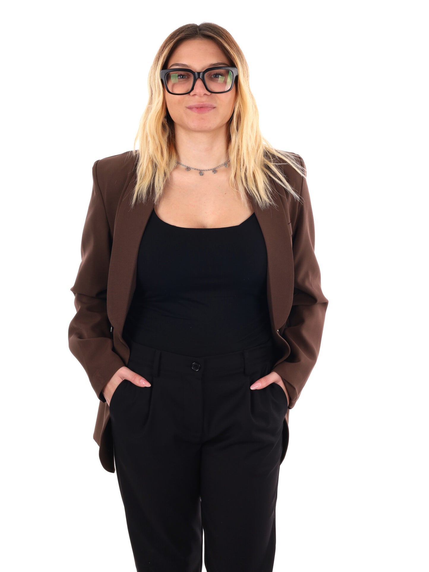 GIACCA CON REVER A SCIALLE MISS LOVE DA DONNA MARRONE