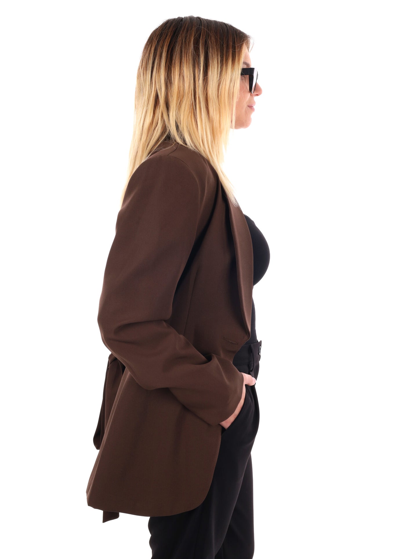 GIACCA CON REVER A SCIALLE MISS LOVE DA DONNA MARRONE