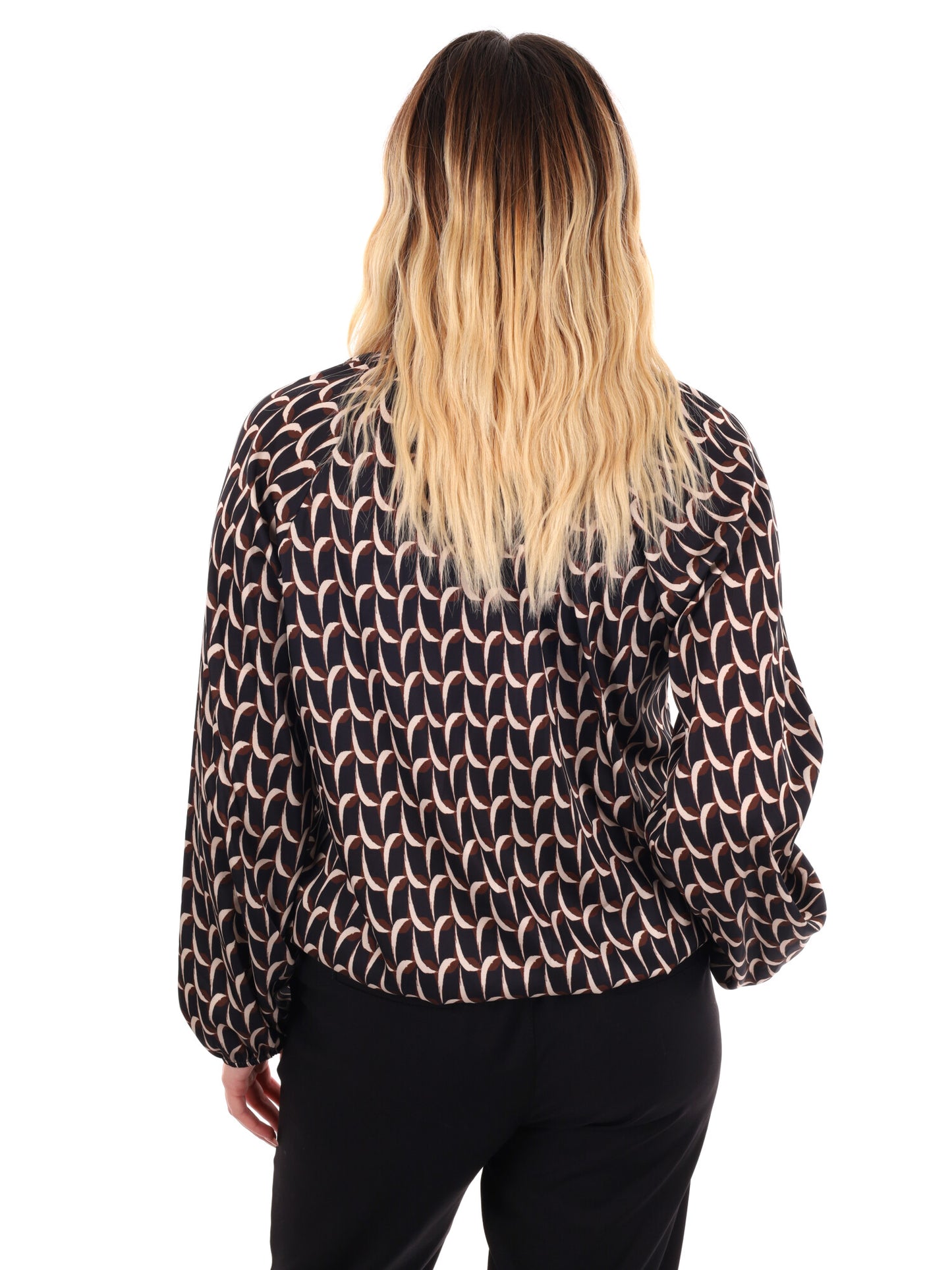 BLUSA CON FIOCCO MISS LOVE DA DONNA NERO PANNA