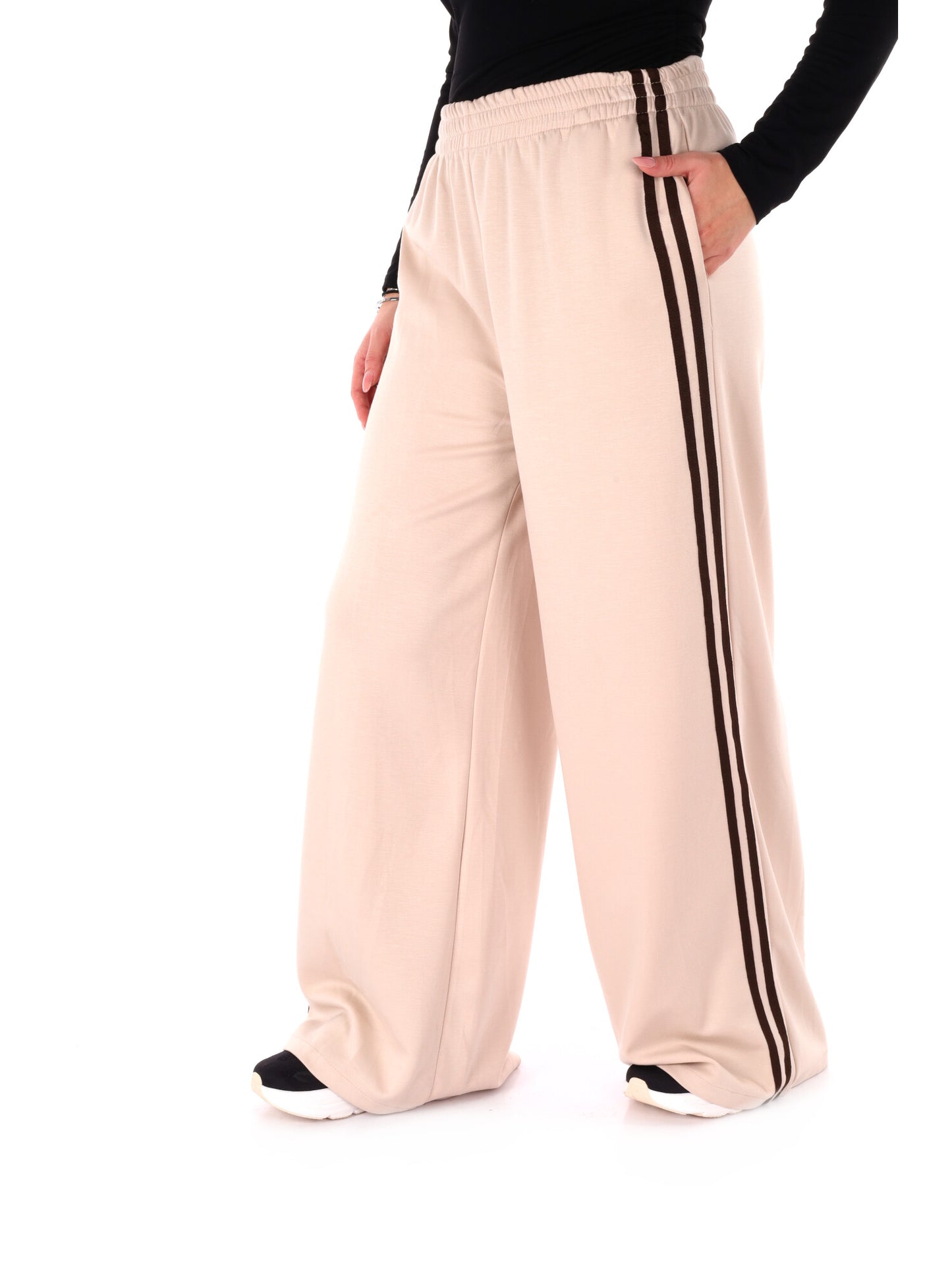 PANTALONE CON BANDE MISS LOVE DA DONNA PANNA
