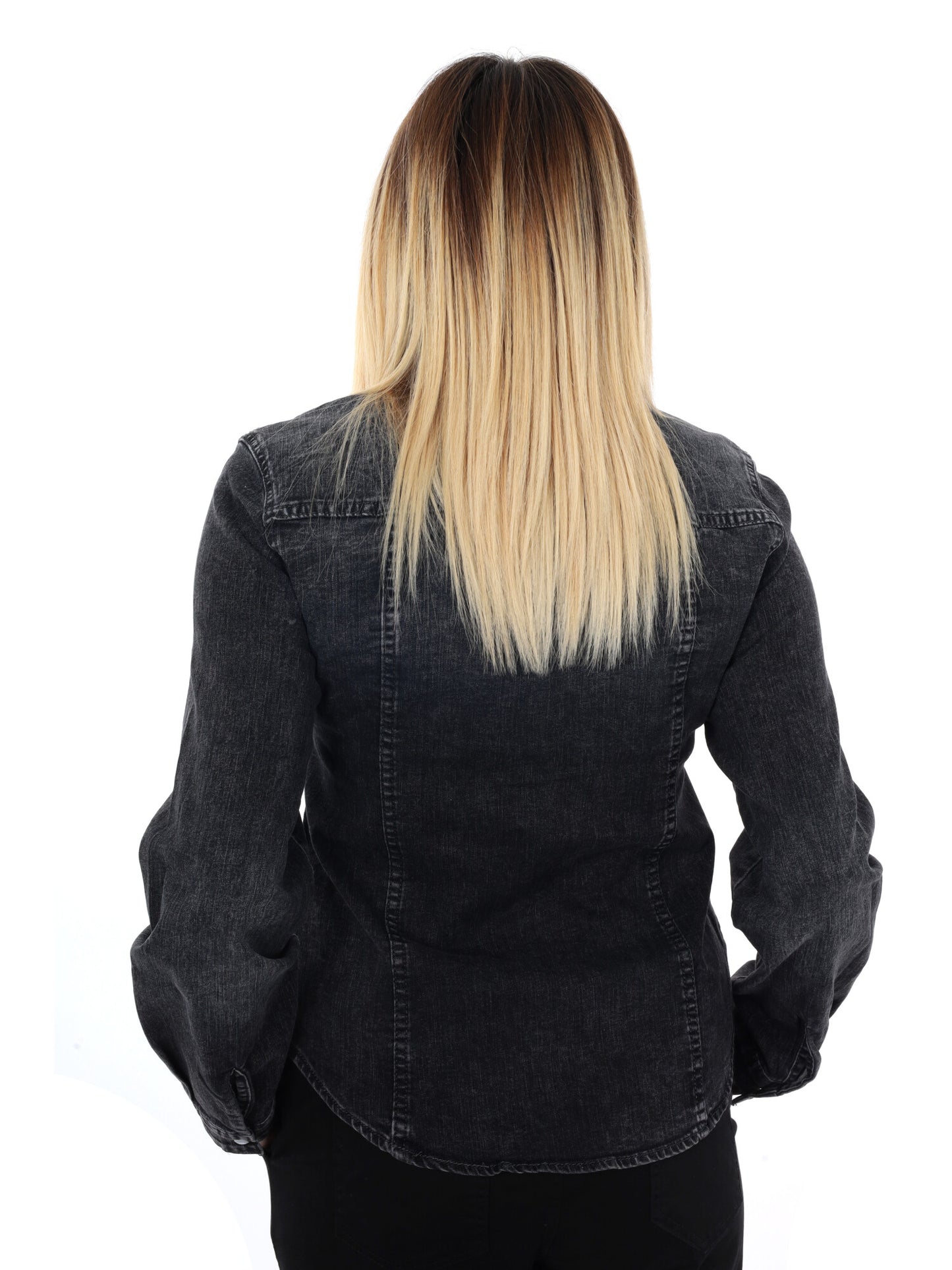 CAMICIA IN DENIM MISS LOVE DA DONNA NERO