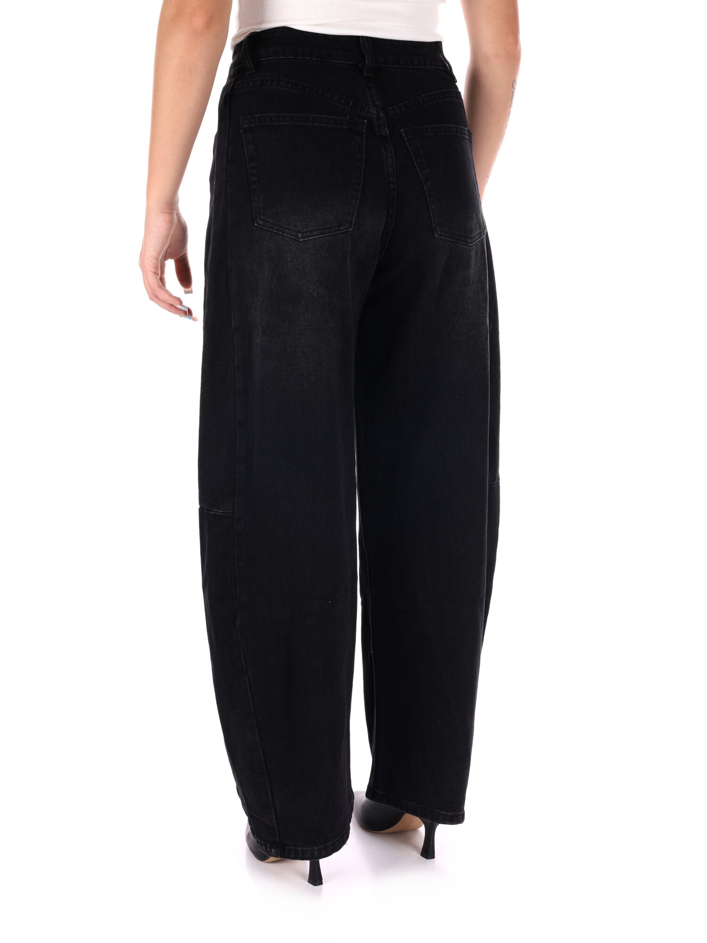 JEANS BALLOON MISS LOVE DA DONNA NERO