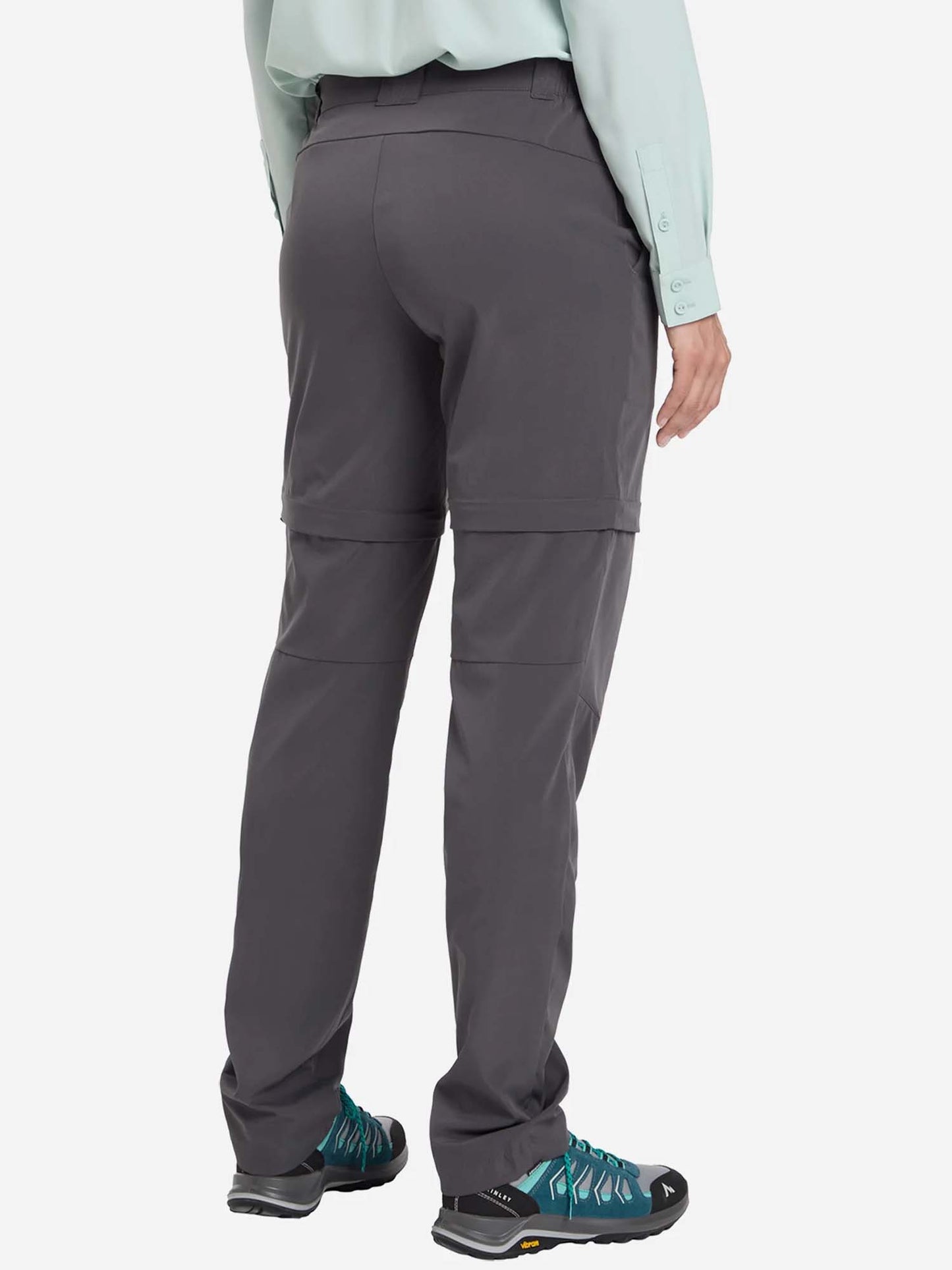 Pantaloni donna McKinley Sanna Zip in grigio per attività outdoor