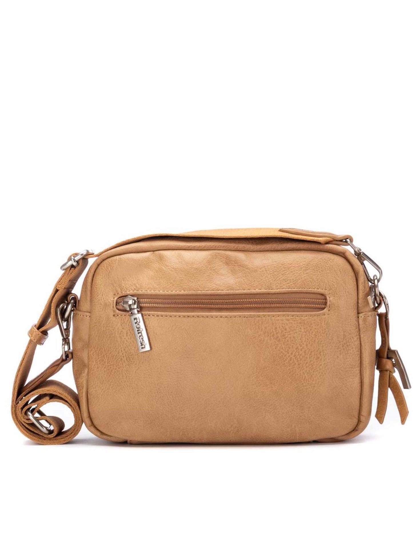 Borsa a tracolla Refresh beige in materiale sintetico per donna