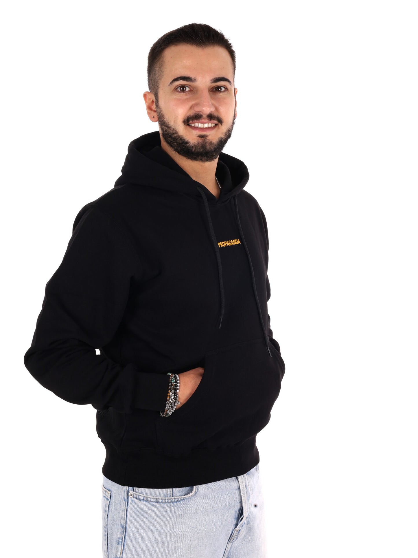 Propaganda 26FWPRFE760 BLACK, felpa da uomo nera