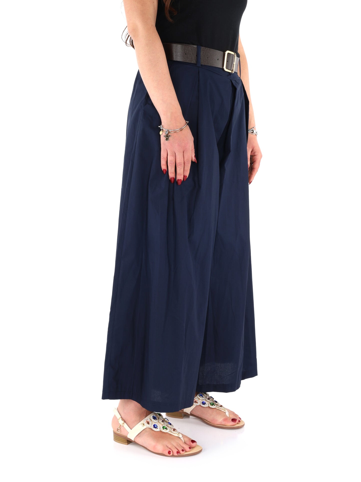Pantaloni blu da donna Miss Love, eleganti e versatili