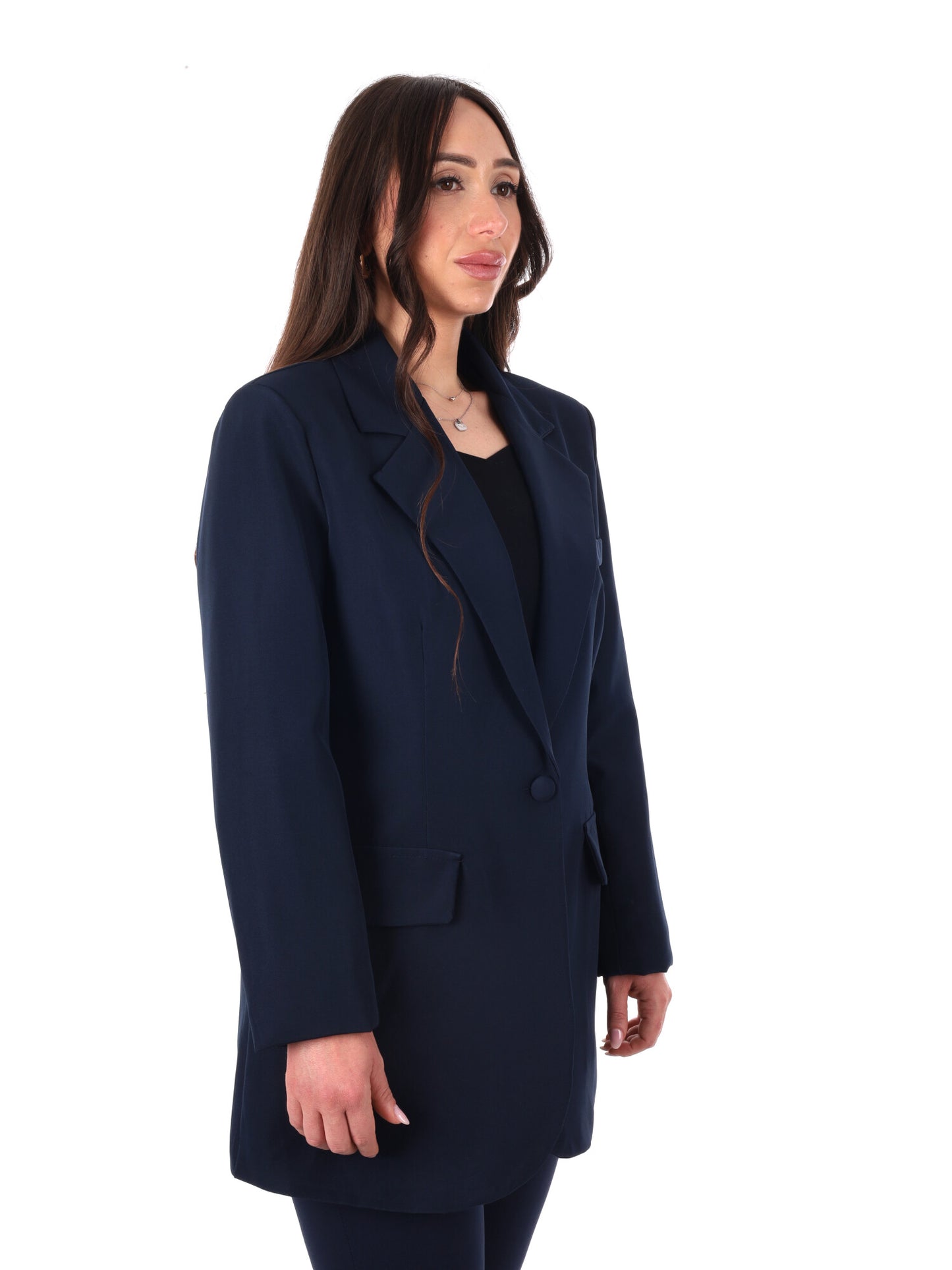Miss Love blazer donna blu versatile e casual per primavera estate